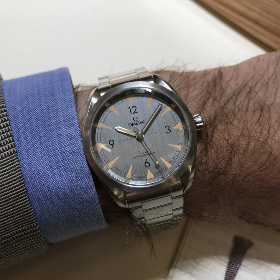 The standard issue Omega Railmaster from Baselworld 2017. Photo courtesy of Fratello Watches.