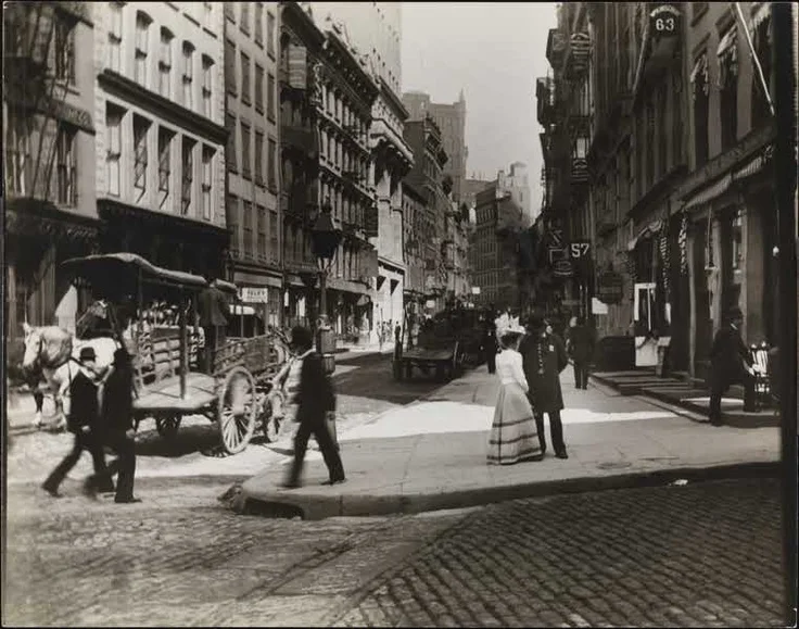 New York's Maiden Lane circa 1890