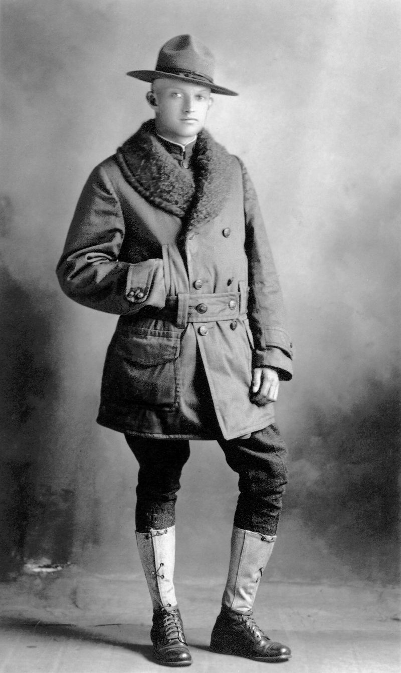 Photograph of a 1918 'doughboy'.
