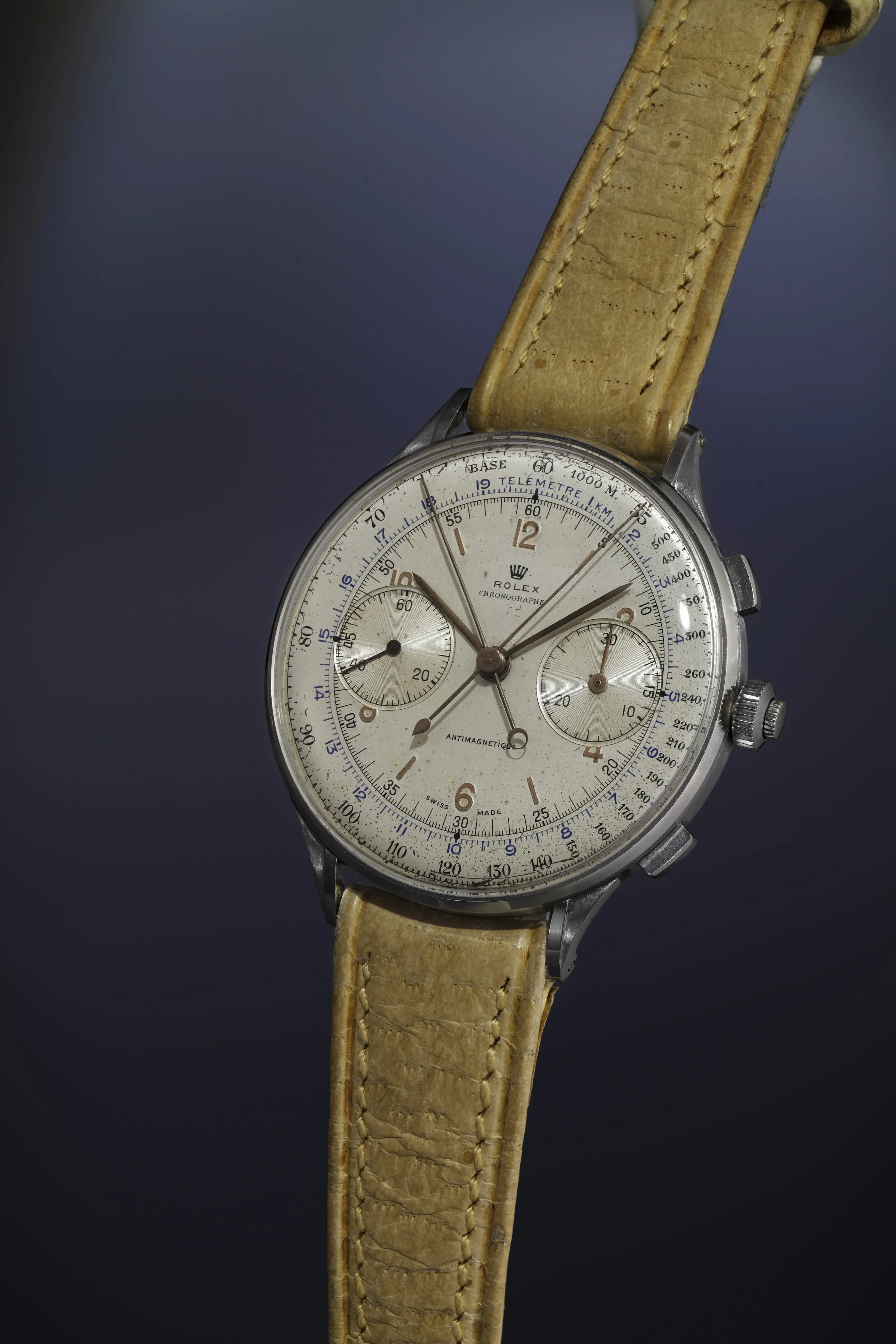 A 1942 Rolex Ref. 4113 Split-Seconds that sold for $1,161,436 in 2013 and $2,405,000 last weekend. Image courtesy of Phillip's