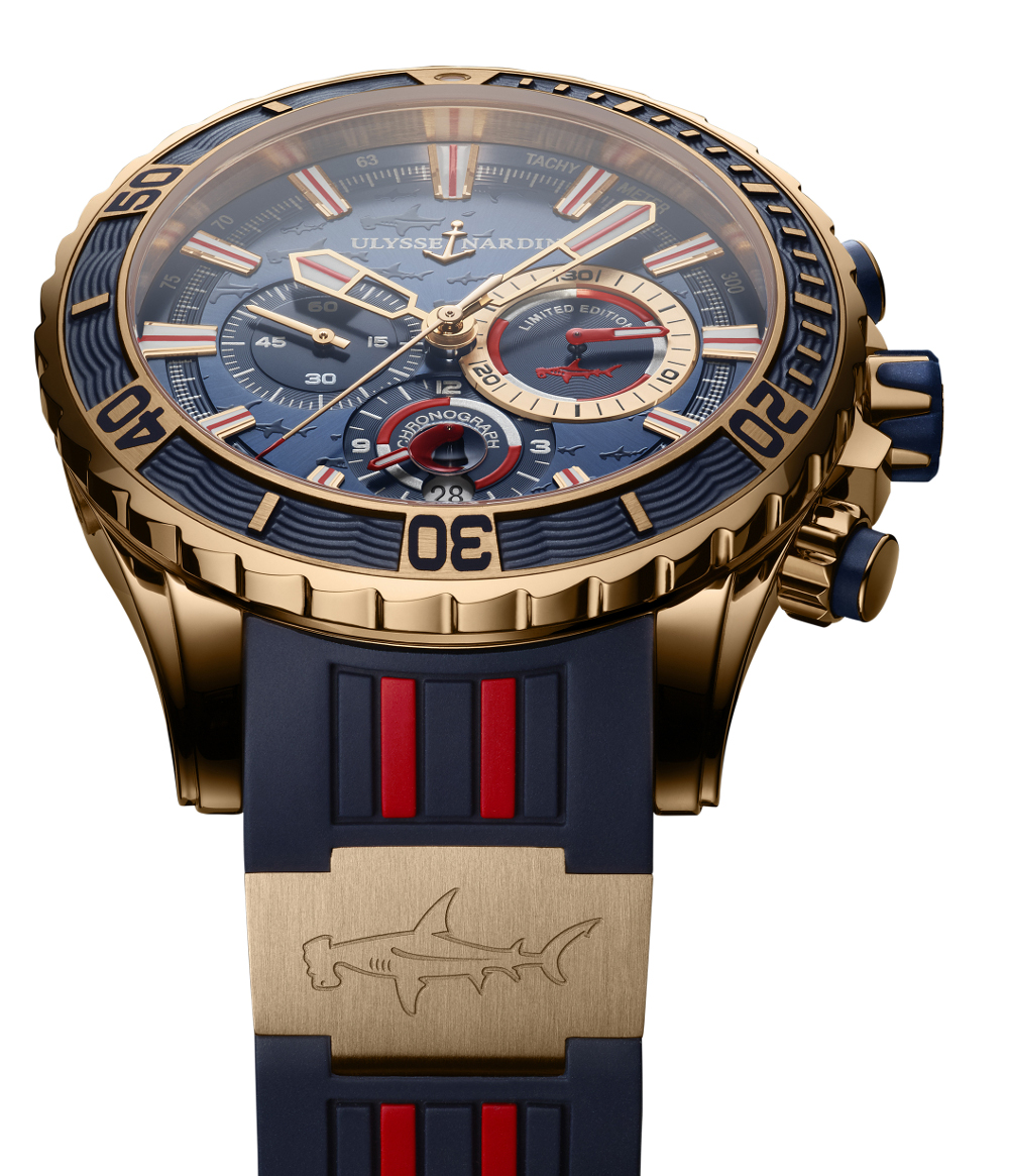 The Ulysse Nardin Hammerhead Shark Chrono in Rose Gold. Photo courtesy of Ulysse Nardin.