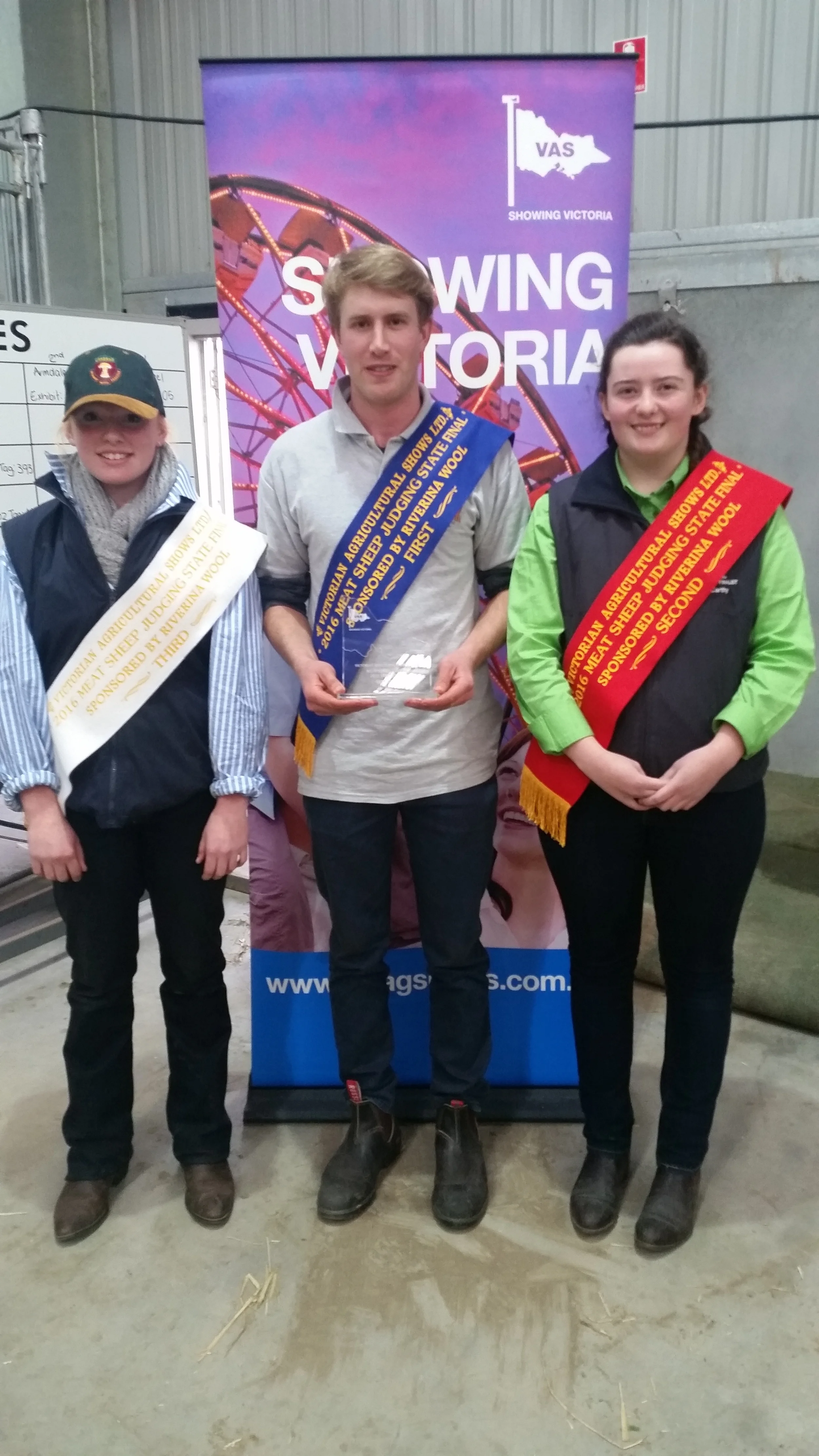 From left to right: Grace Oakley-Birrell - 3rd Place; Mathew Hill - 1st Place; Ella McCarthy - 2nd Place.