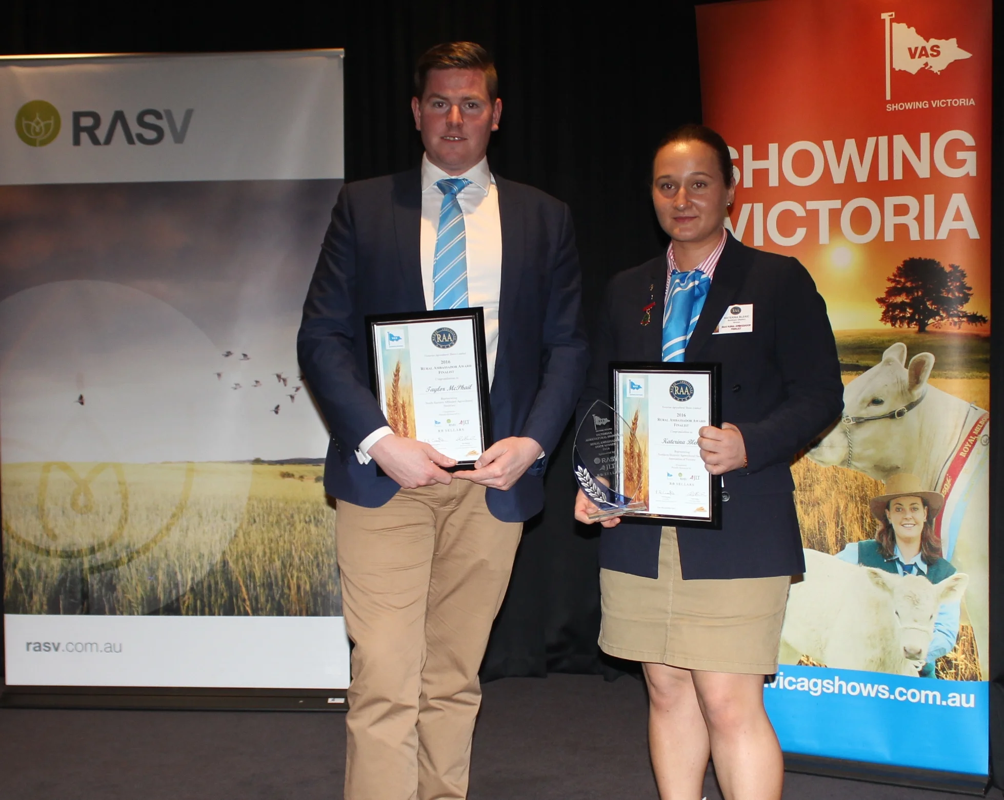 WINNER - KATERINA BLEKIC REPRESENTING MILDURA SHOW SOCIETY RUNNER UP -TAYLOR MCPHAIL REPRESENTING WANGARATTA SHOW SOCIETY