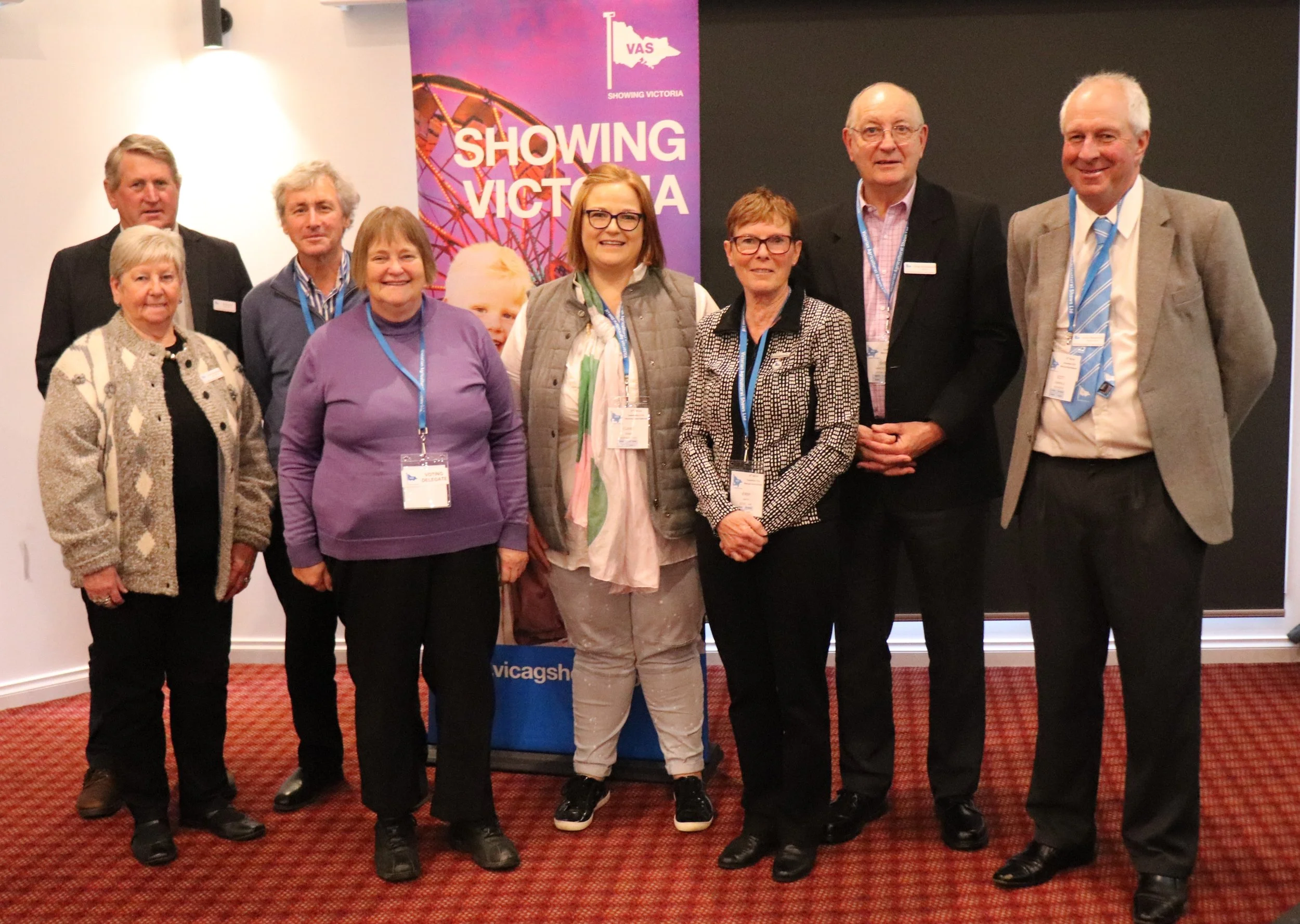 Left to Right: Brian Keirl, Lorraine Morris, Vivian Beaumont, Jean Wise, Claire Bibby, Jenny Daffy, Greg Macdonald & Scott Somerville.