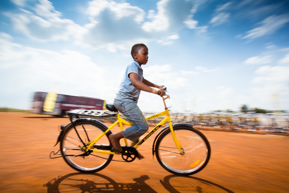 A young child is given the opportunity to make something of himself as well as gain access to a sport he would never have encountered. Image supplied by MTN-Qhubeka.