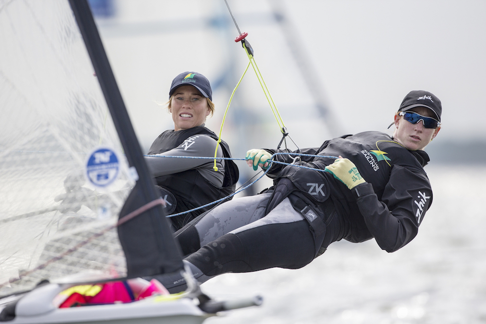 Sarah Cook (r) and Elise Rechichi in action. Both women will have their sights firmly set on Rio.