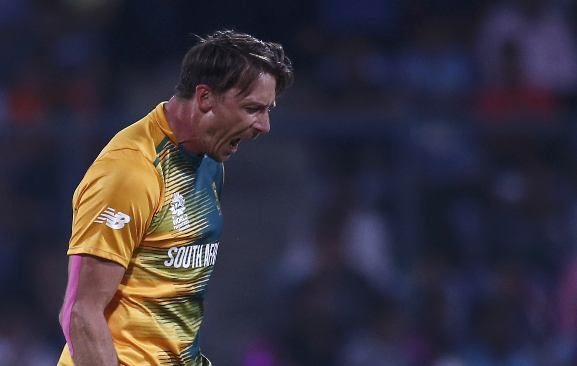 Dale Steyn celebrates taking the wicket of Sri Lanka's Thisara Perera during the ICC World Twenty20 World Cup in India earlier this year. Steyn has receieved over 100 pieces of advice from so-called experts throughout his career but has dismissed over 90% of that. Image supplied by Action Images / Adnan Abidi.