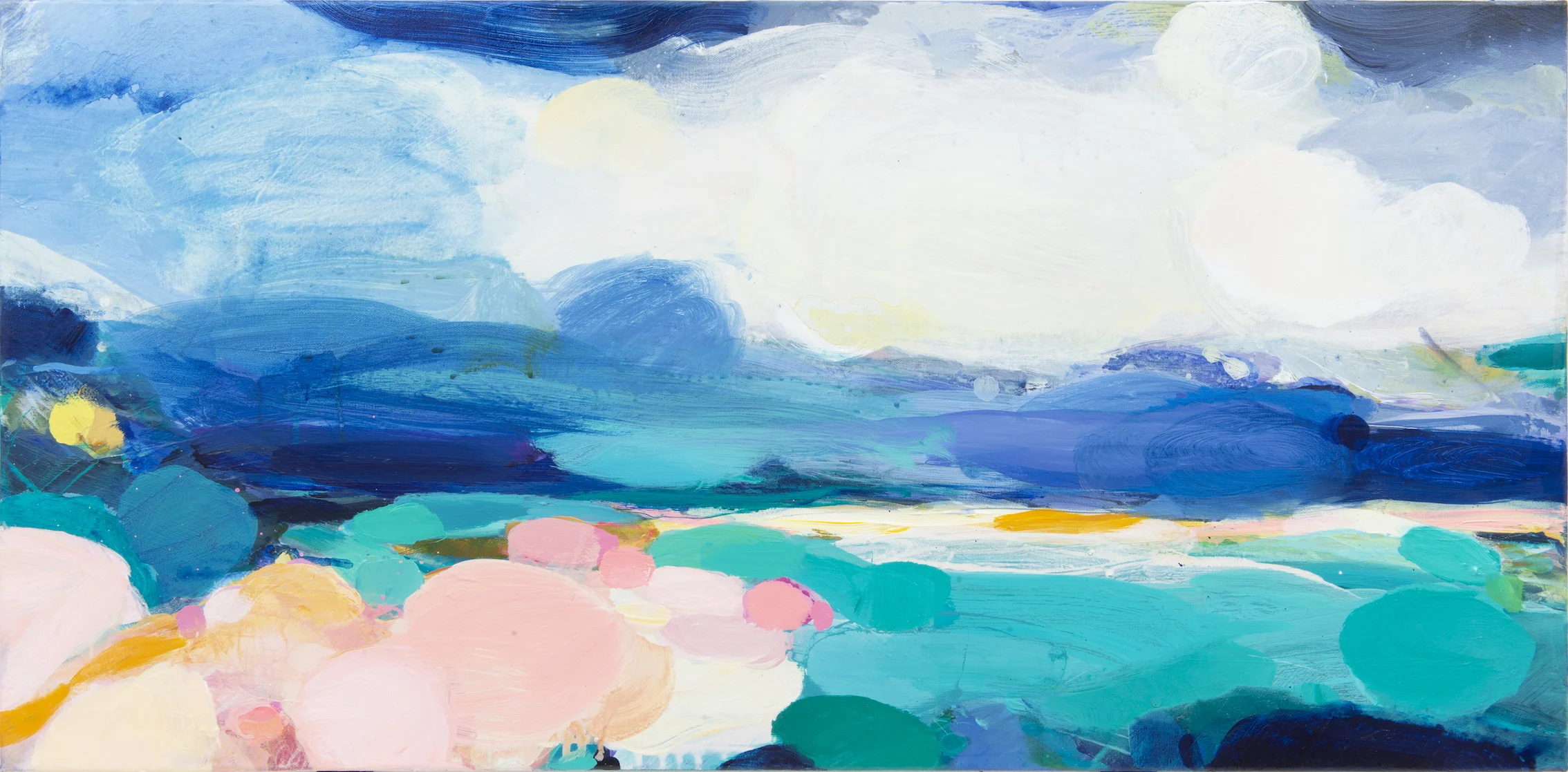 Pink beach clouds 50x100cm SOLD