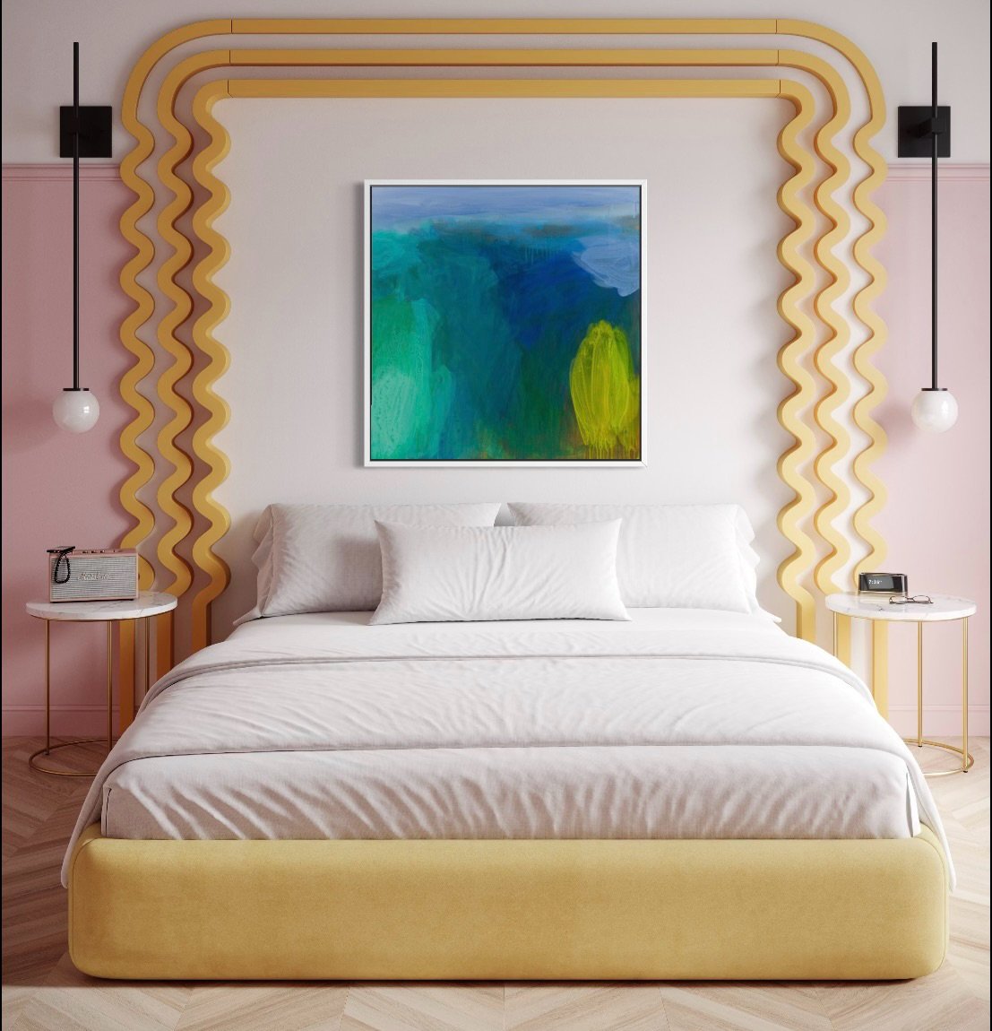 LAST DAY 💛
&bull;
Today is the last day of my PAINTING STUDIO SALE !! 
&bull;
Ive been up since 4 am as my daughter is off on her school ski trip which is very exciting! To be honest I could lie on this bed for the rest of the day 🙃An order came in