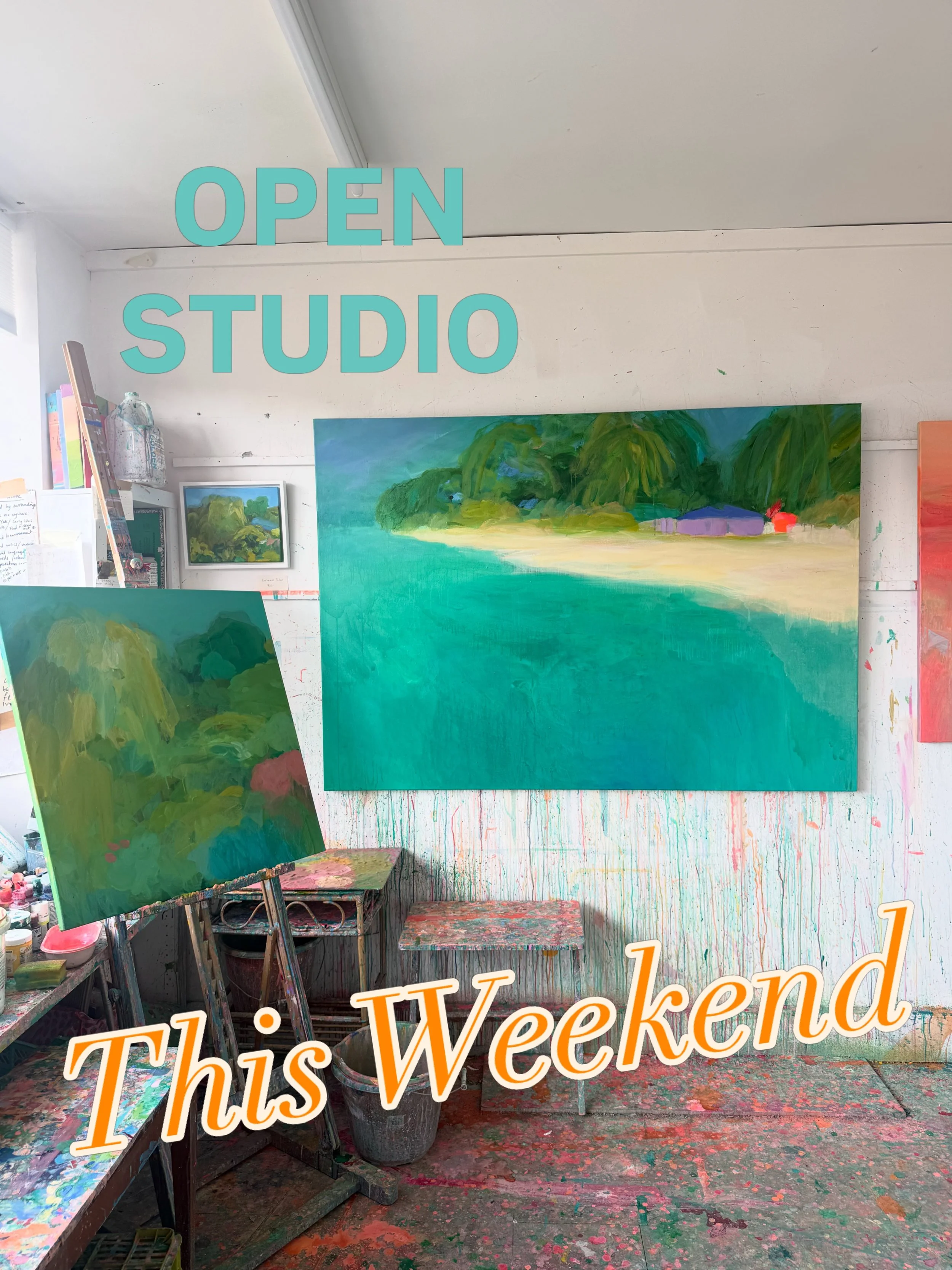 This Weekend!! 
&bull;
Ever wanted to have a nosey around my studio and see where I create my paintings? Well this weekend you can &hellip; My studio at Phoenix Art Space in Brighton is Open to the public all weekend! 11-5 pm both days. There are ove