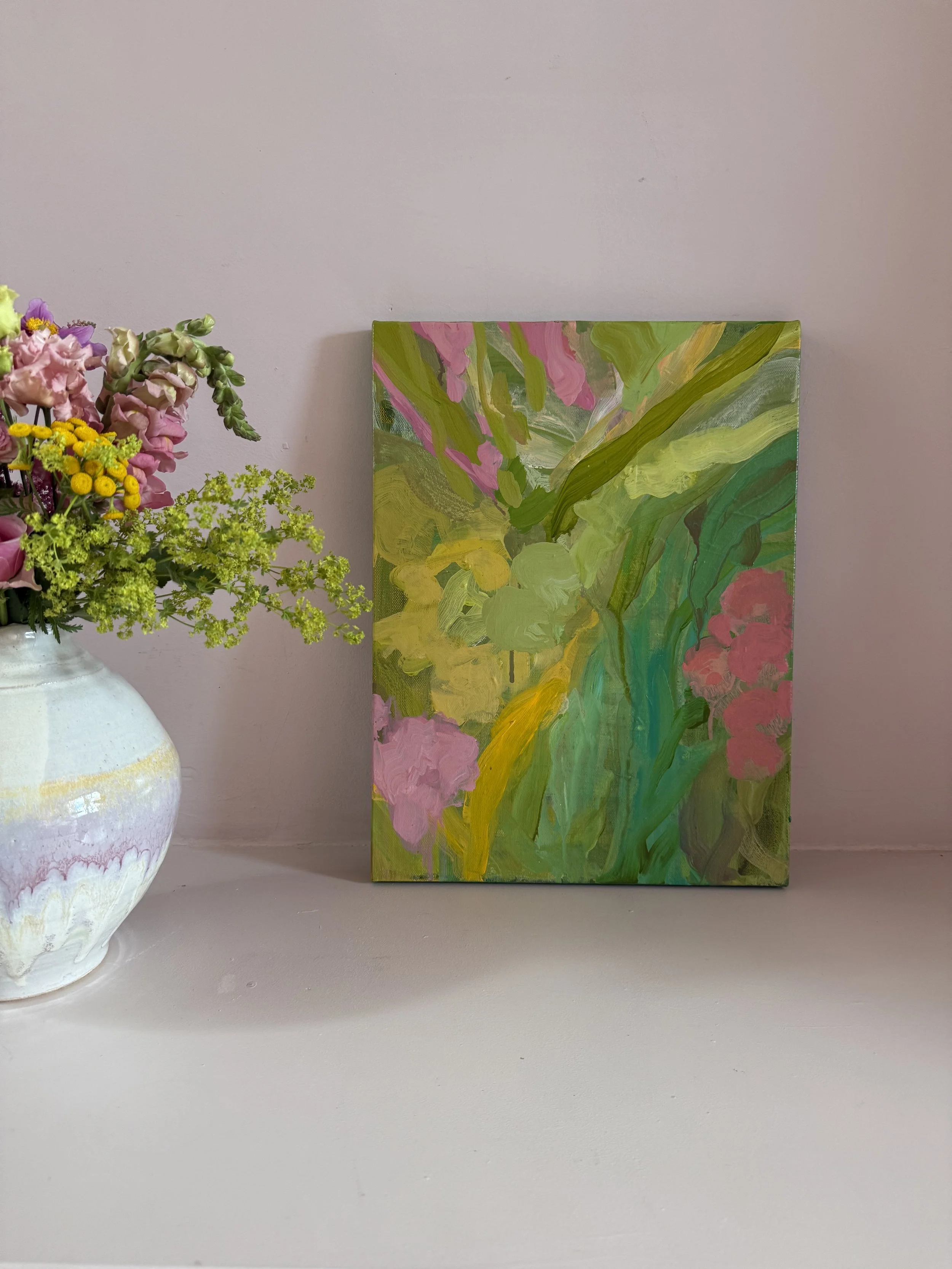 Hollyhocks 4. 30x40cm
