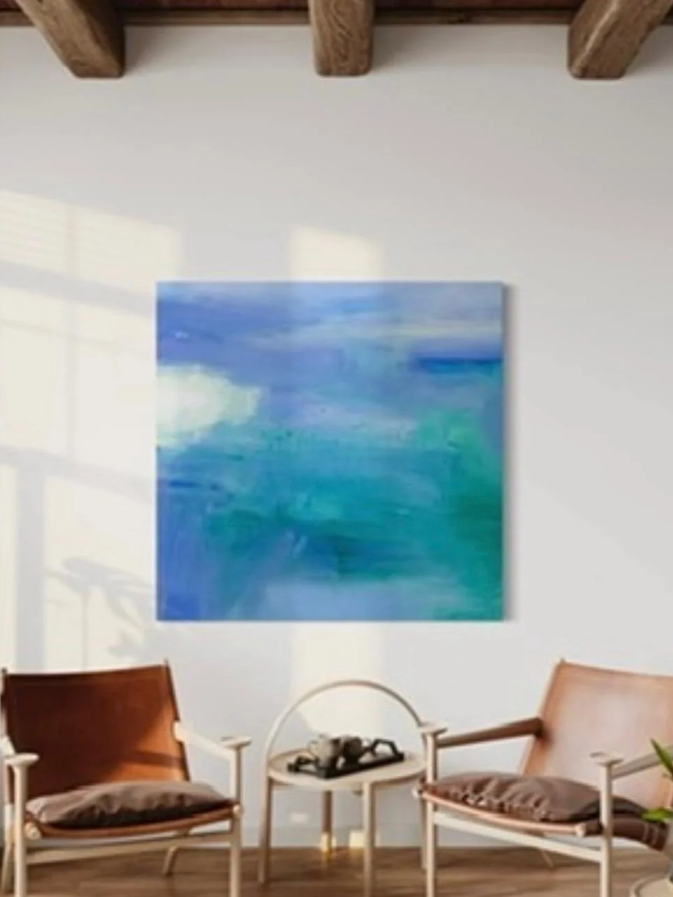 Low Tide Pools 120×120cm (unframed)