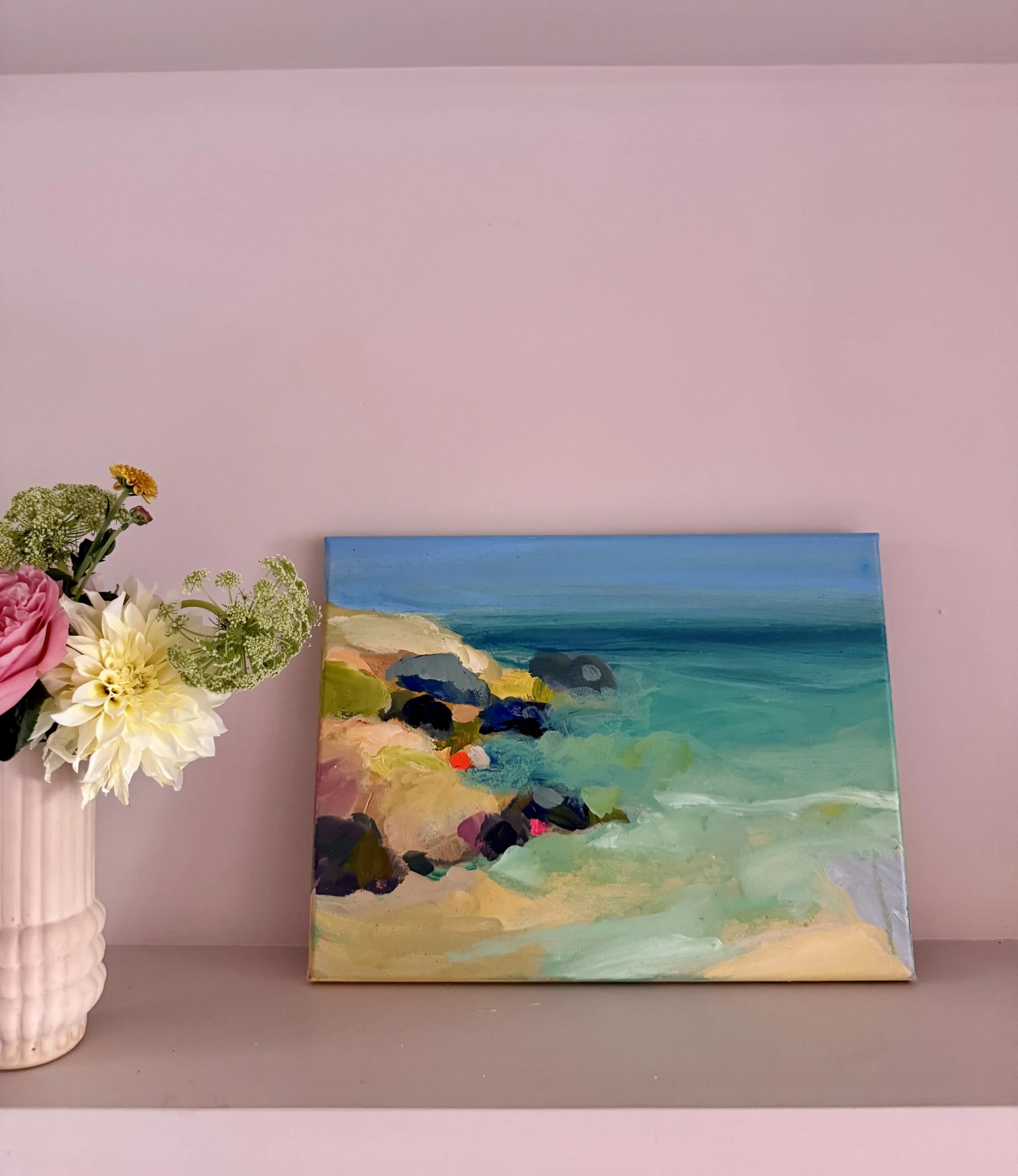 St Ives Rockpools 30x40cm (framed size 34x44cm)