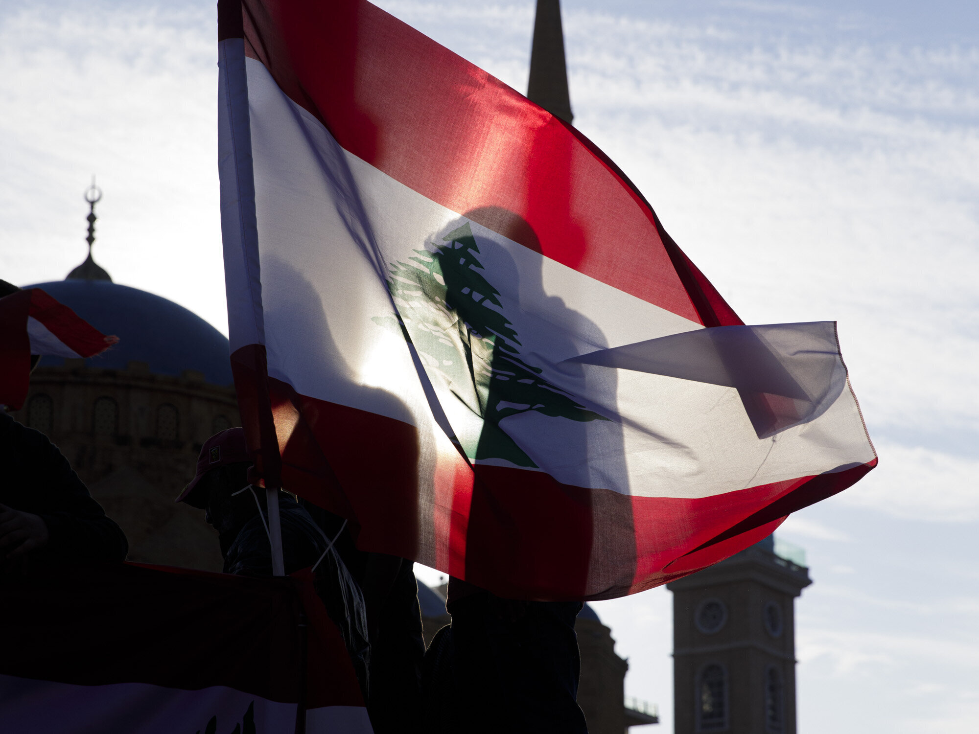 Lebanese national day 2019 during the Thawra Beirut Lebanon