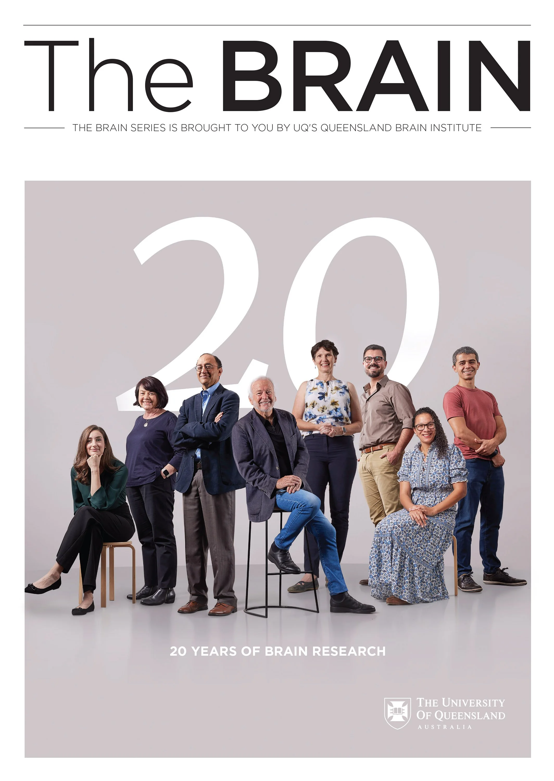  New work for the Queensland Brain Institute (QBI) to celebrate 20 years.  This was lovely simple design concept from @brightyellowdesign and while we didn’t have much time with any of the scientists, it ran really smoothly. 