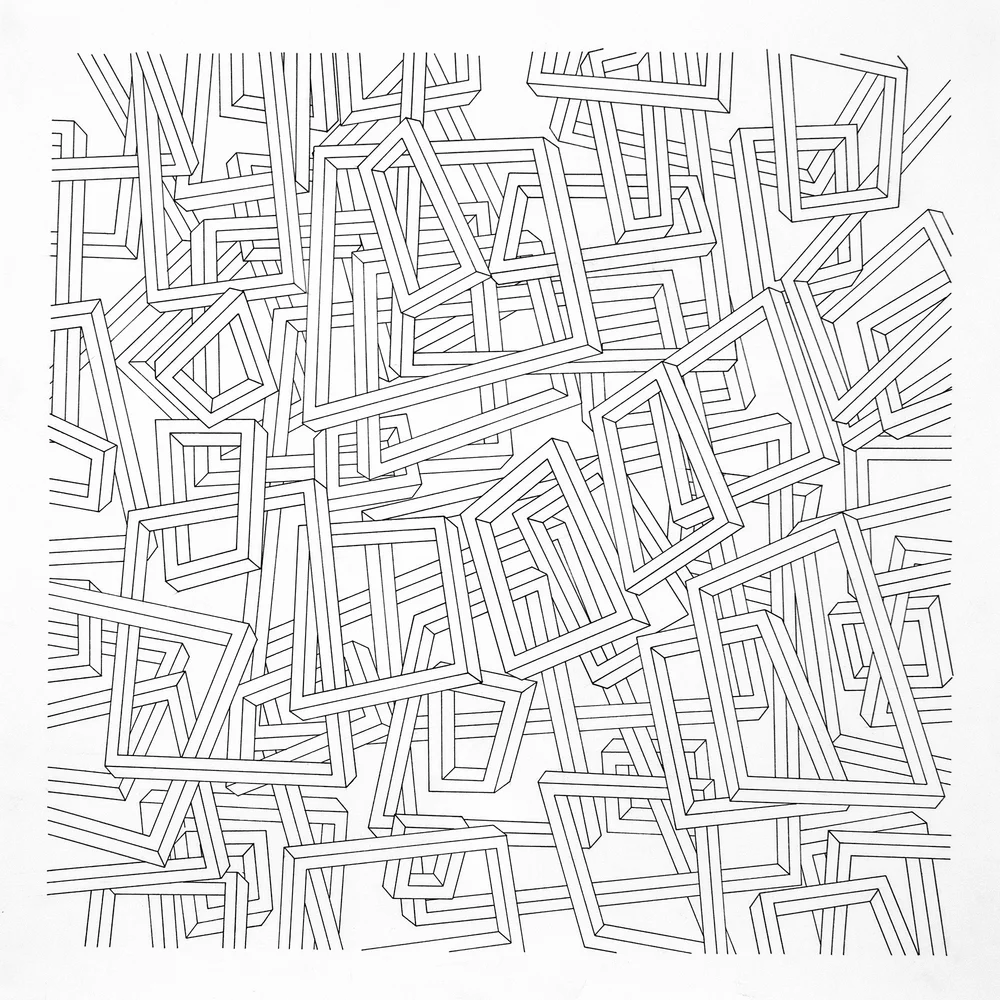   Untitled (within) , 2014. Pen and pencil on paper.&nbsp;22 x 22 in. 