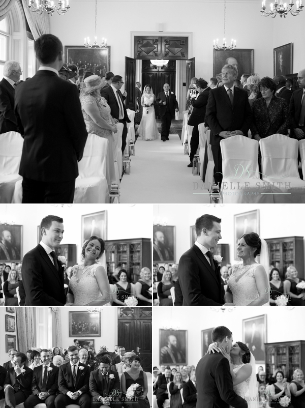 wedding ceremony at Down Hall