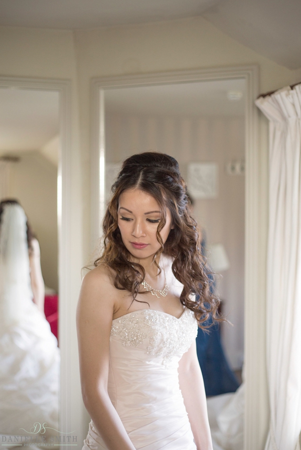 bride in her wedding dress
