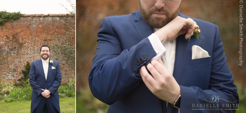 groom doing cufflinks