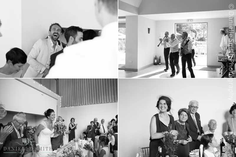 bride and groom entrance at houchins
