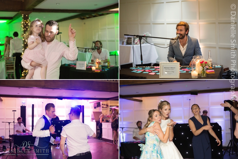 guests dancing at old brook barn wedding