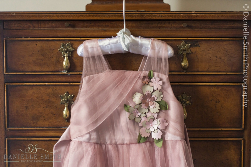 pink flower girl dress