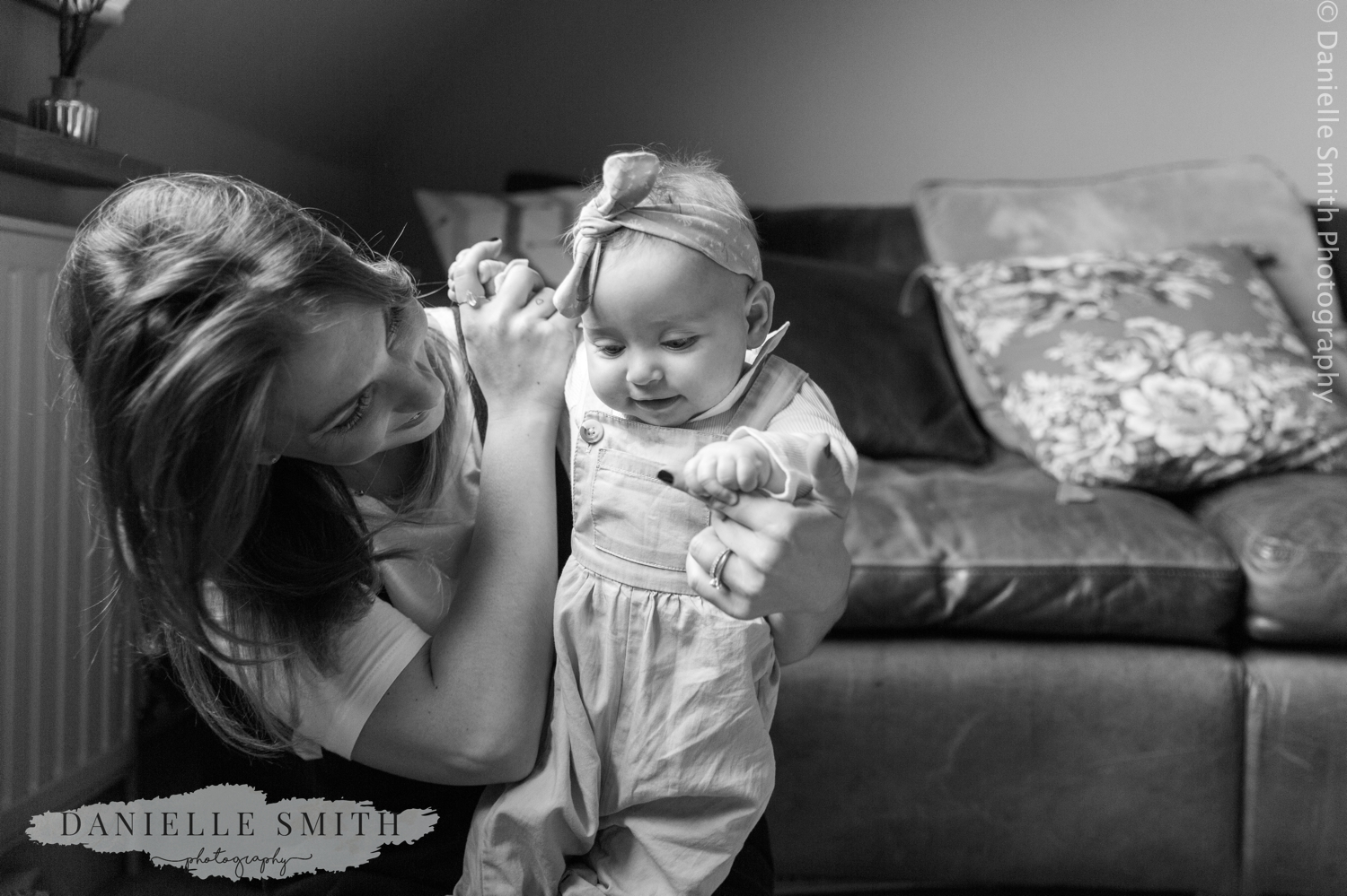 mum and daughter at home