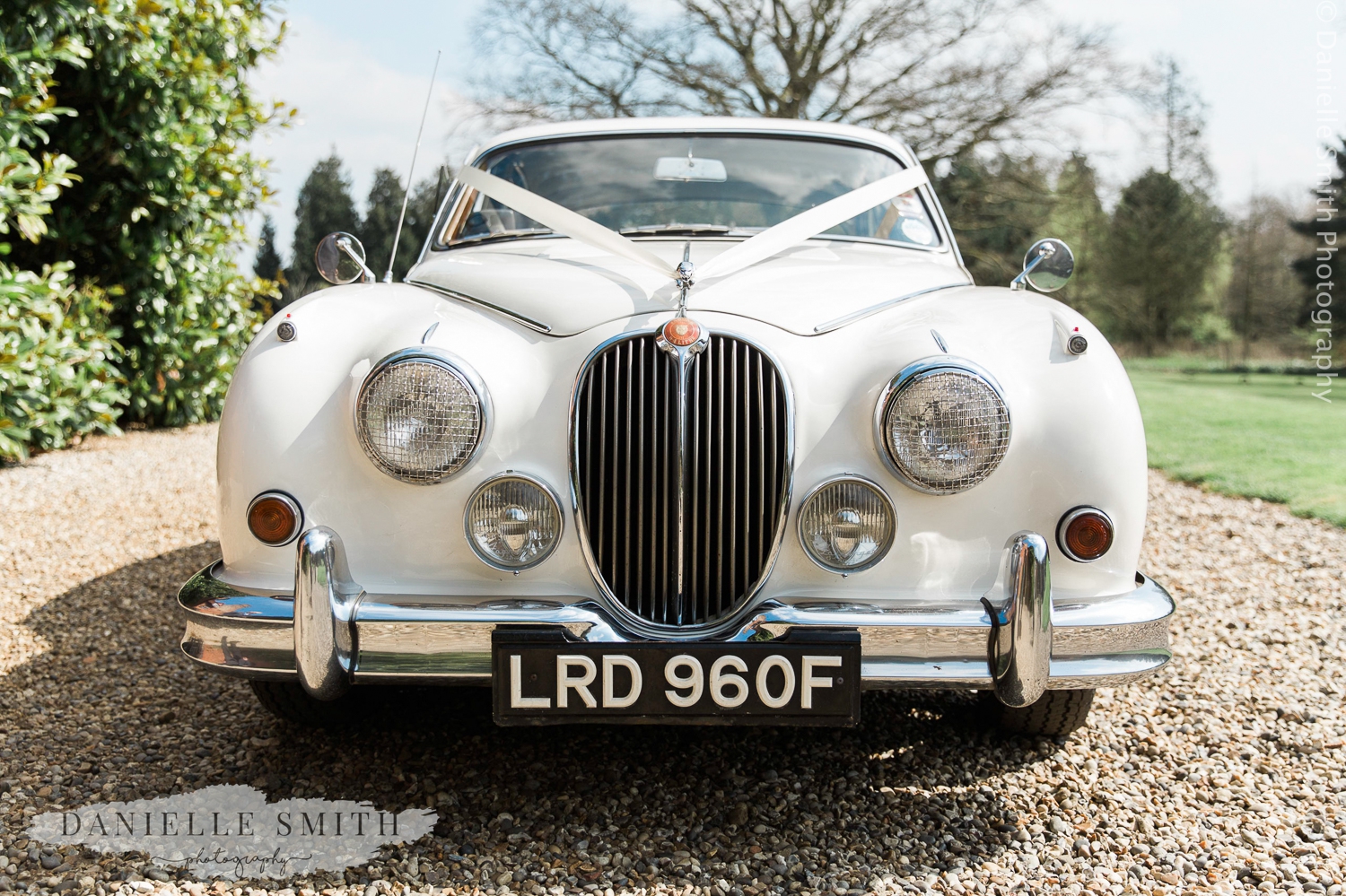 vintage wedding car - ingatestone hall wedding