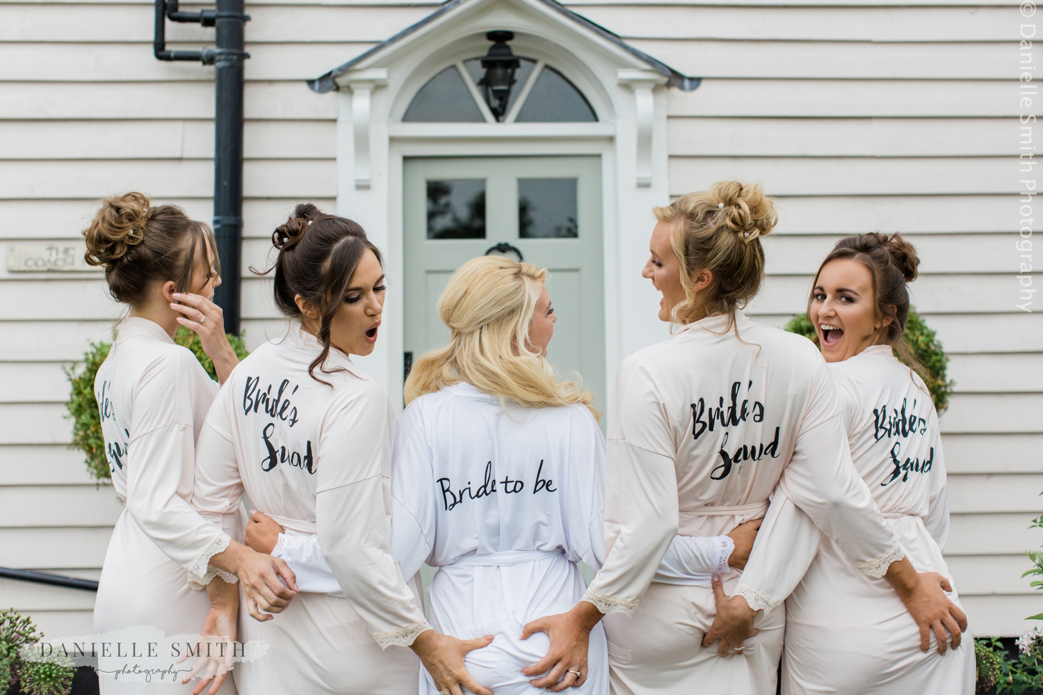 brides squad photo at blake hall