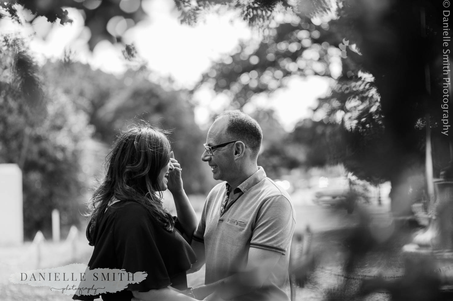couple laughing - stock village engagement session