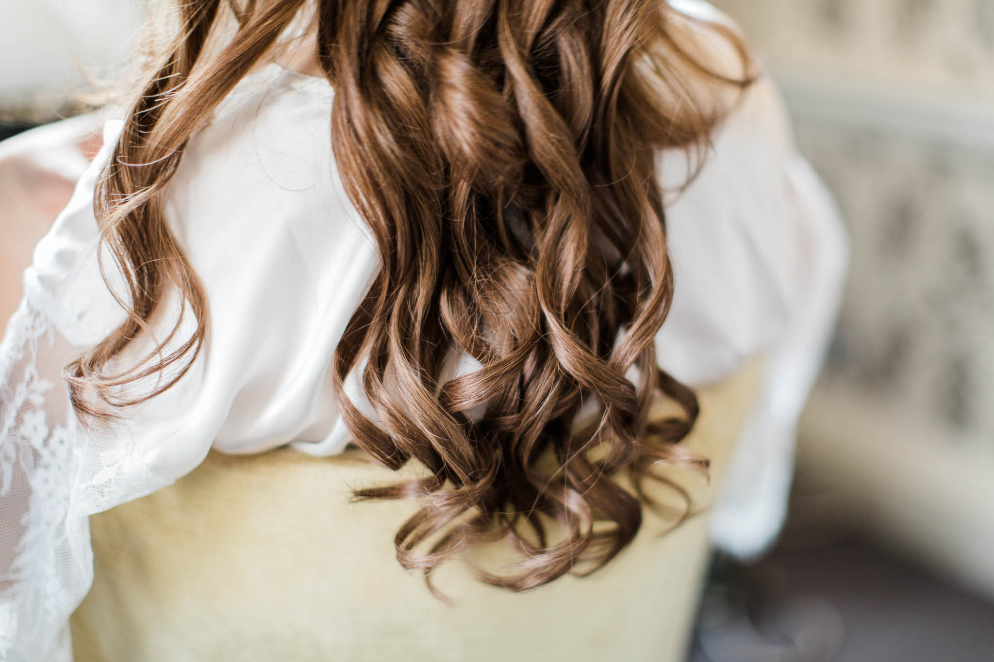 brides curly hair
