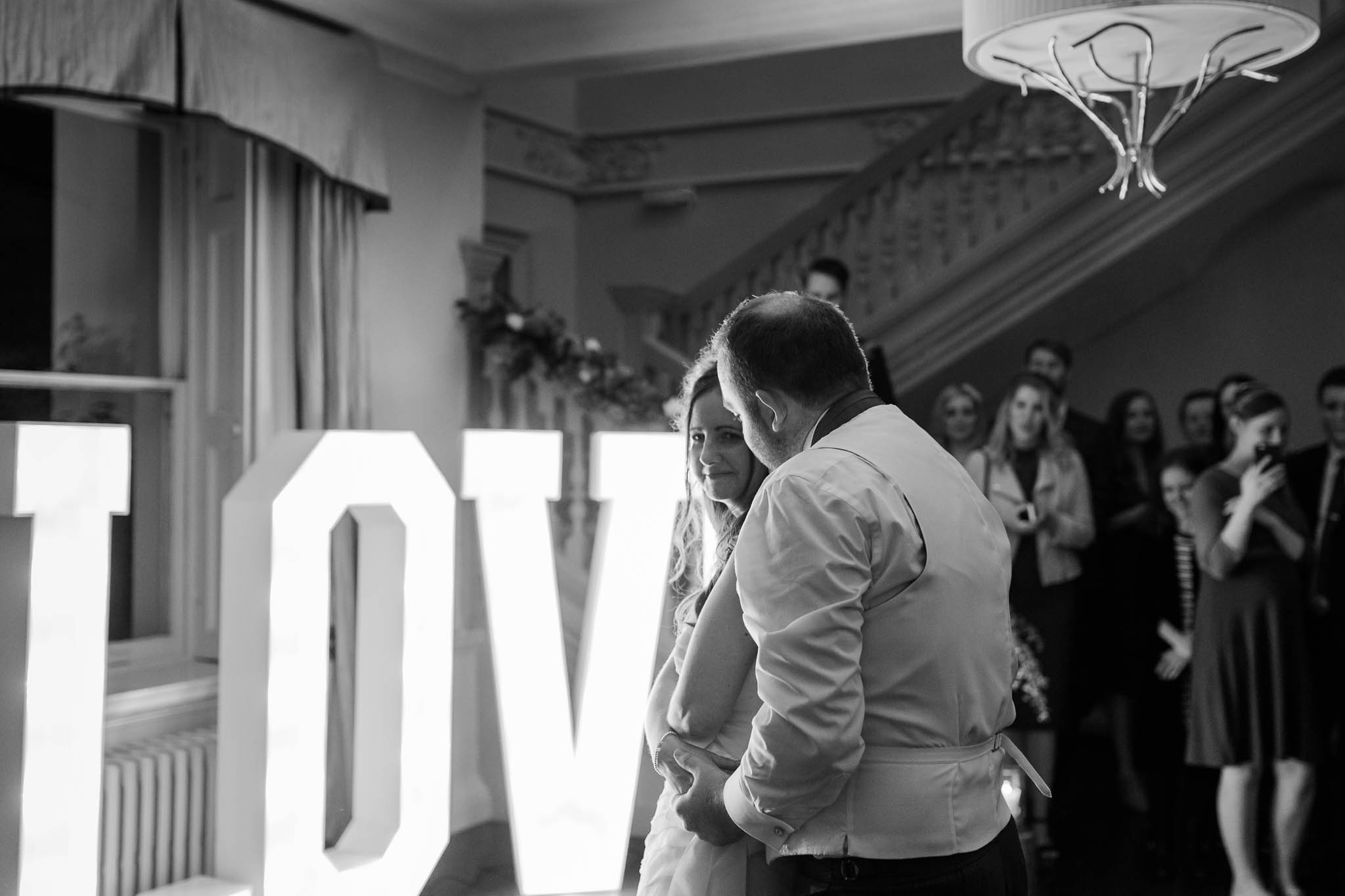 bride and groom first dance at morden hall