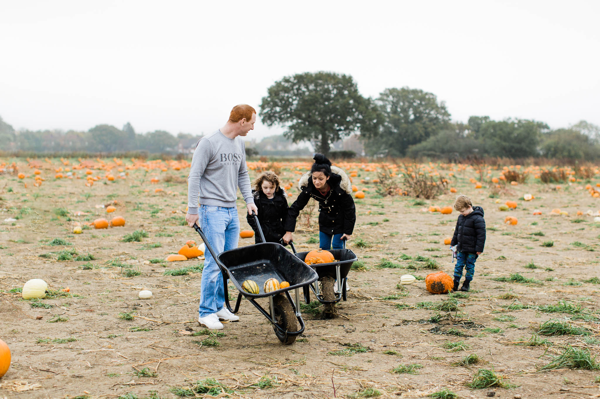 family pumpkin picking - essex family photography