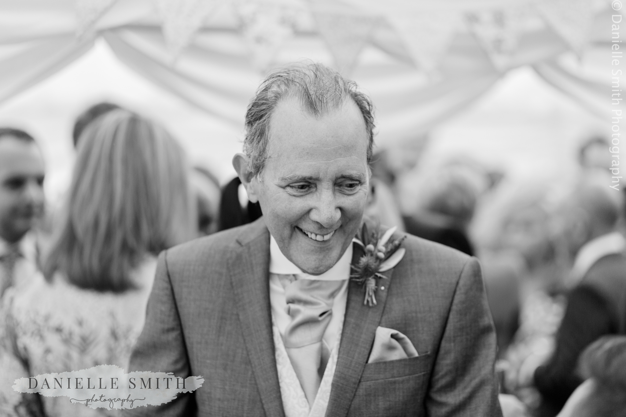 father of bride smiling