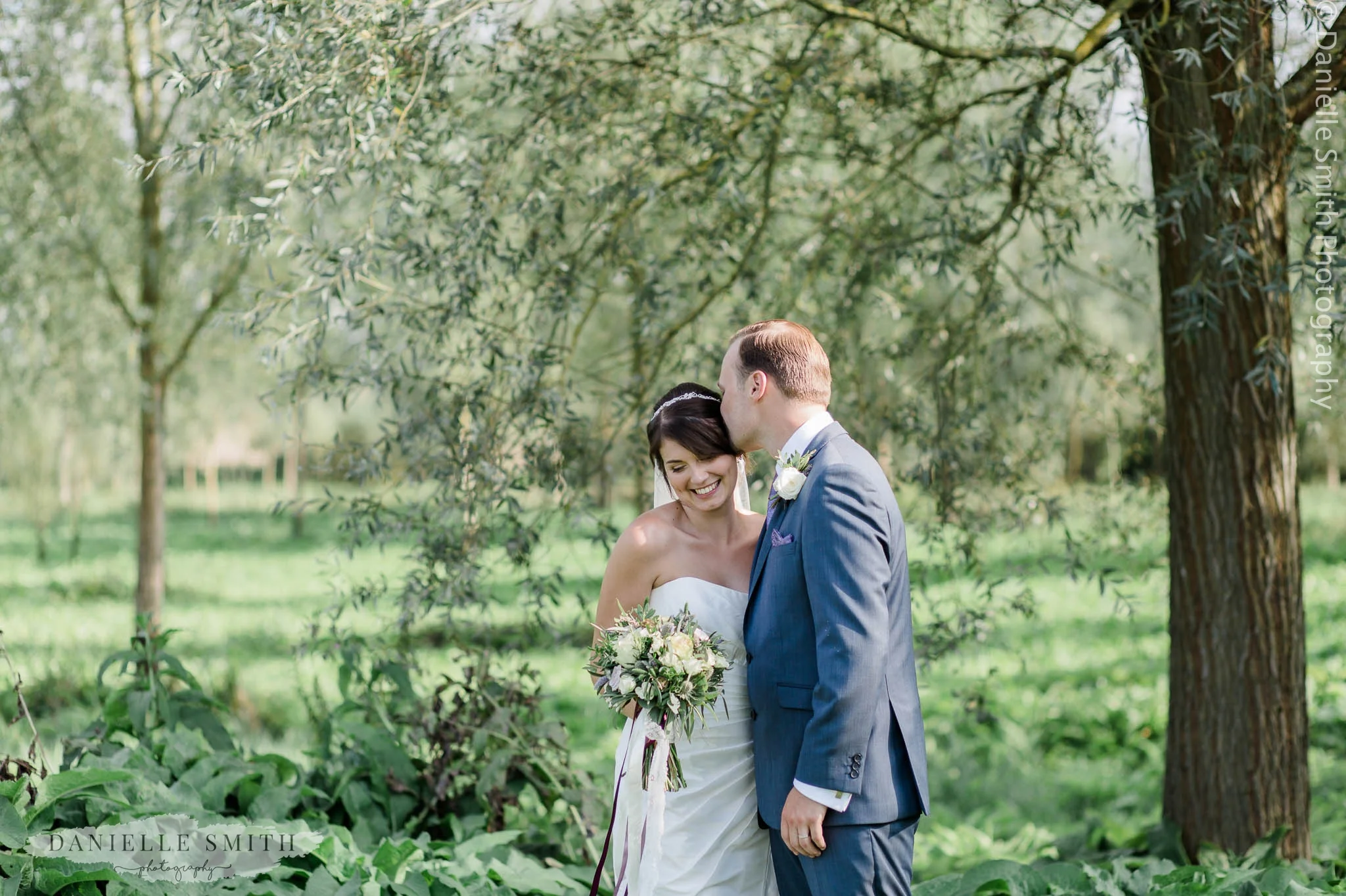 bride and groom at vineyard - wedding photography essex