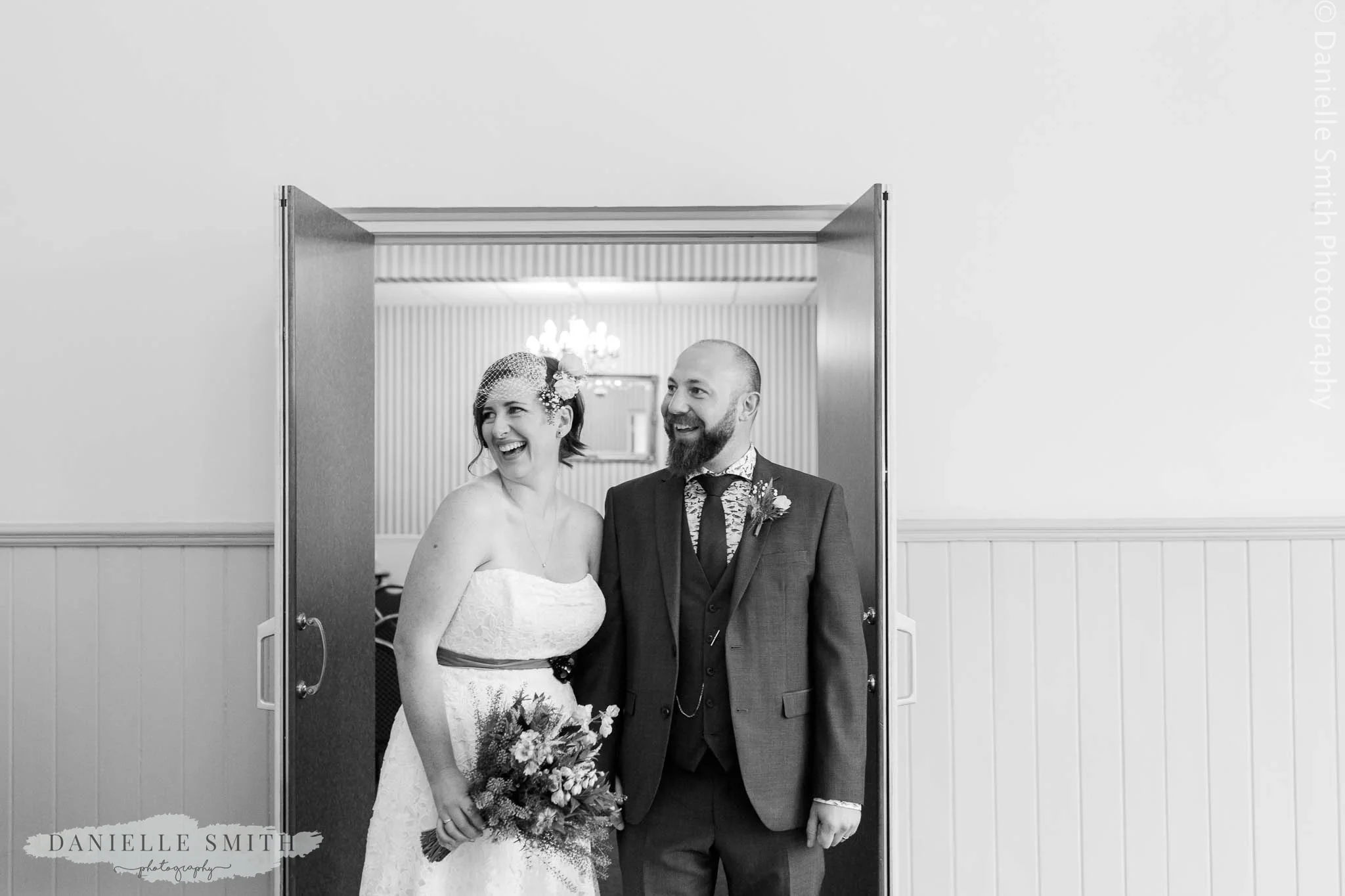 bride and groom just married