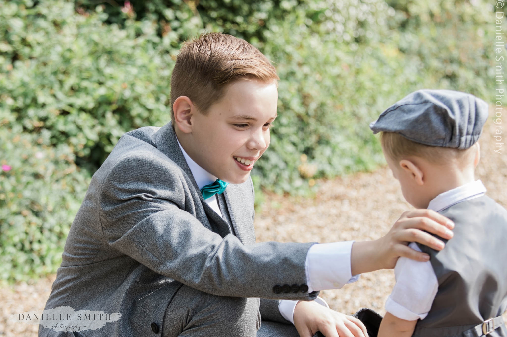 usher and page boy dressed for gatsby style wedding