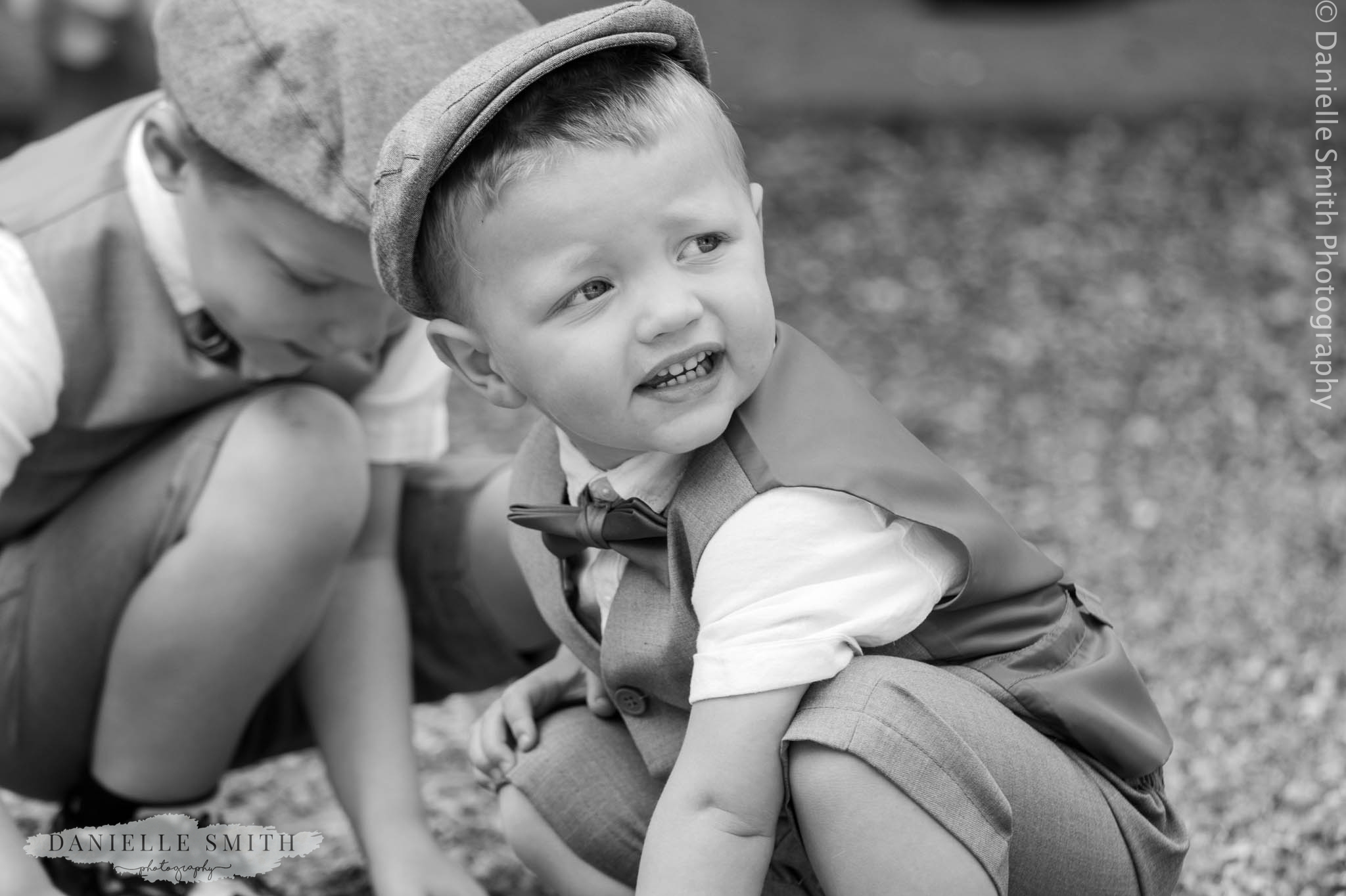 page boys with 1920s style dress