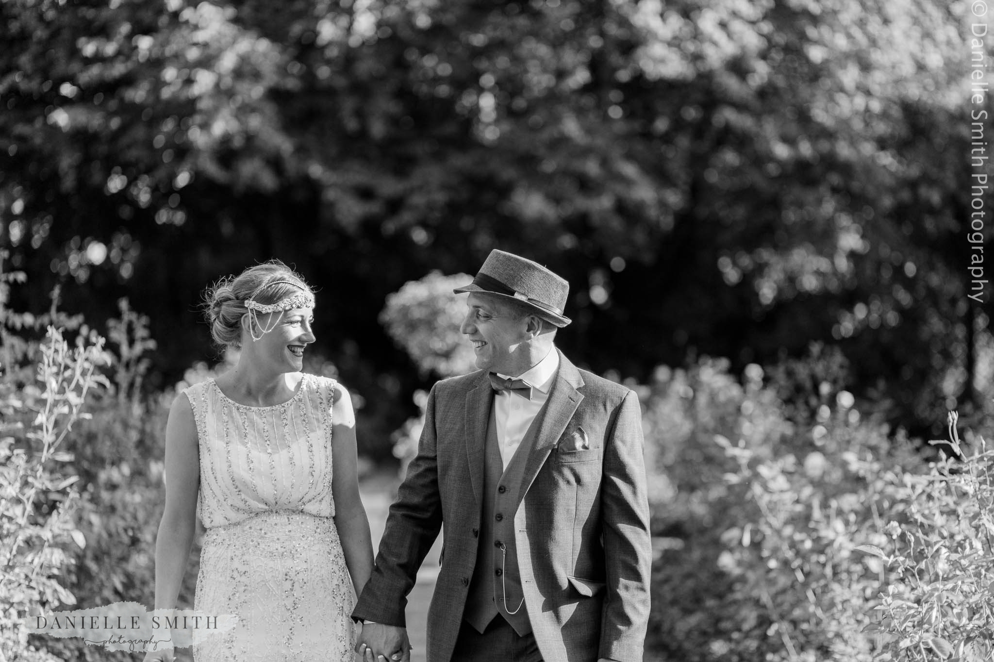 bride and groom smiling at each other - mangapp
