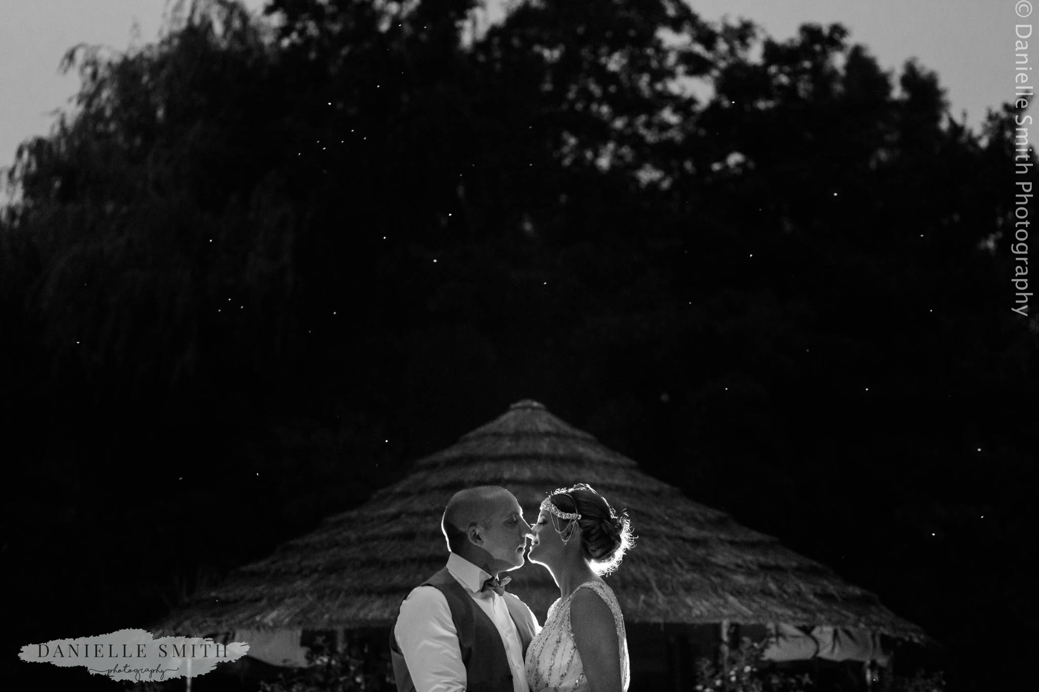 night time photo at mangapp manor gatsby wedding
