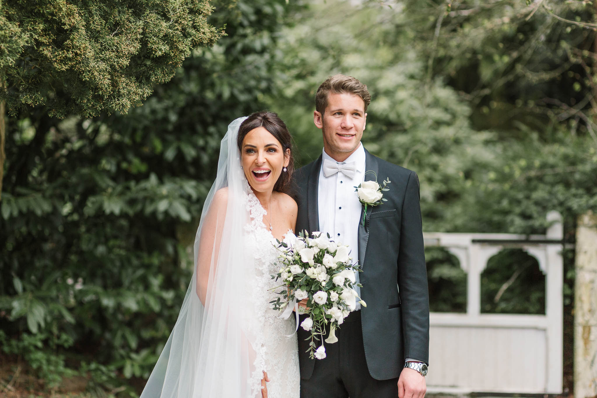 bride and groom just married