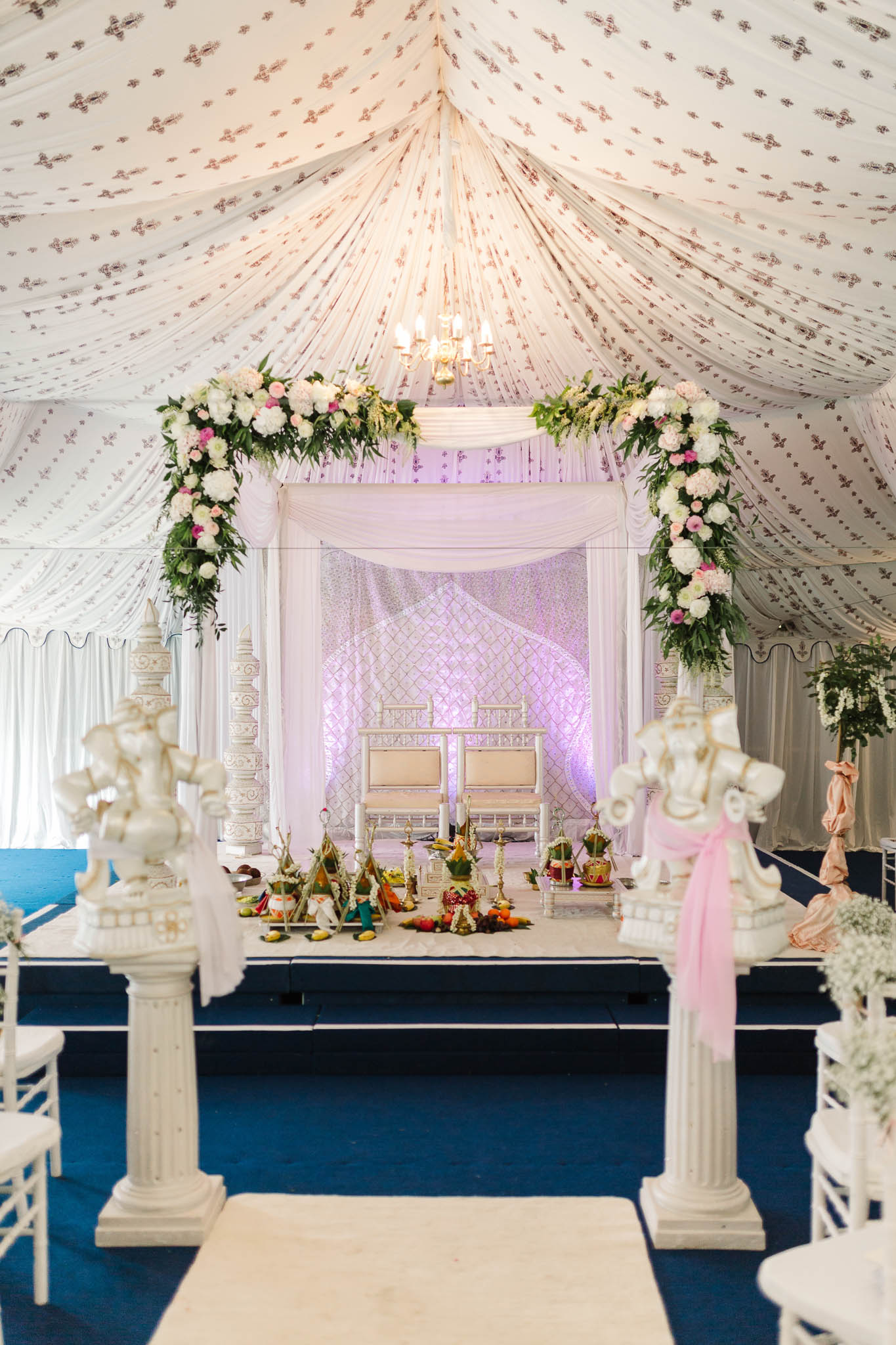 indian wedding ceremony set up