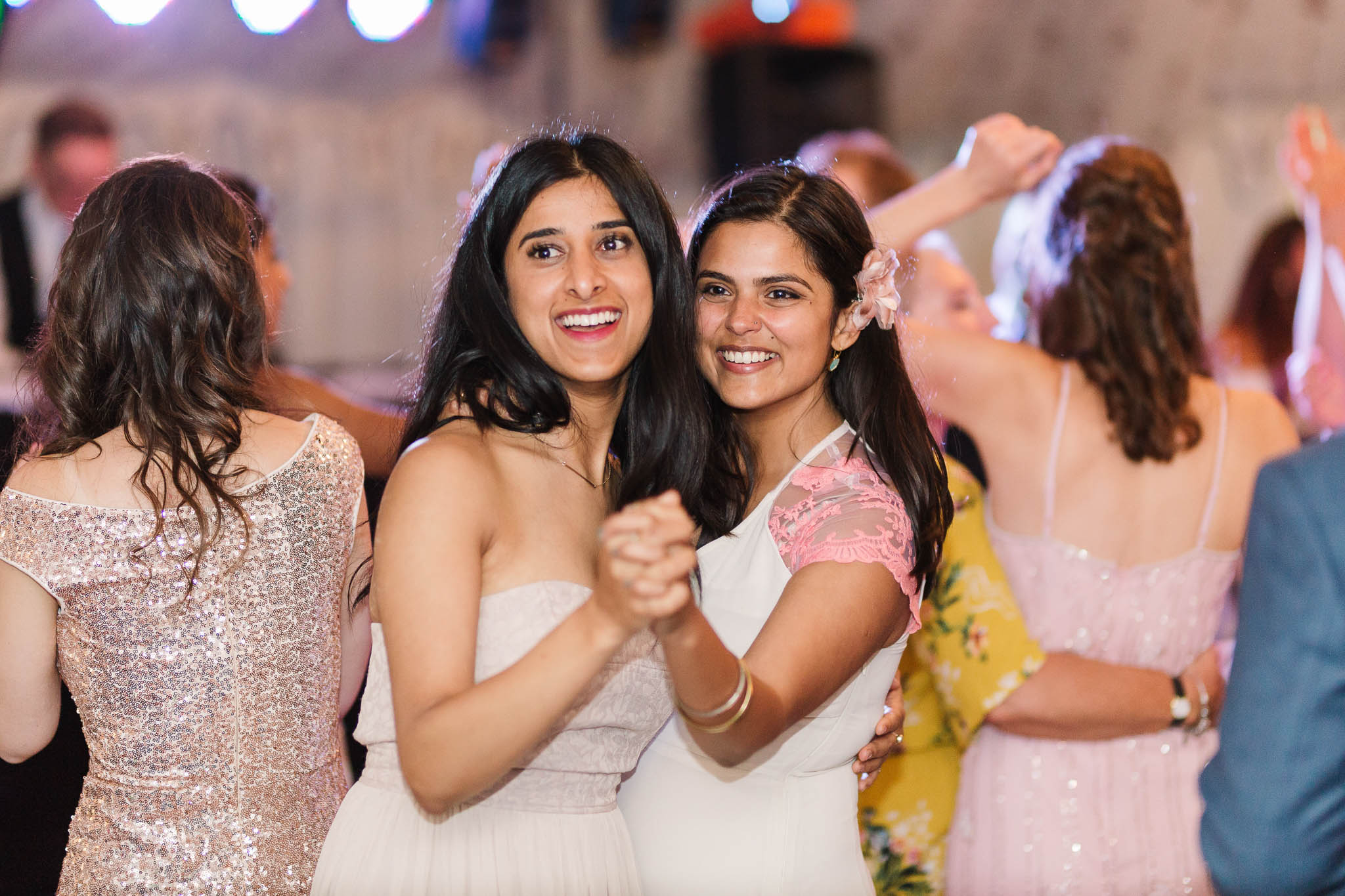 bridesmaids dancing