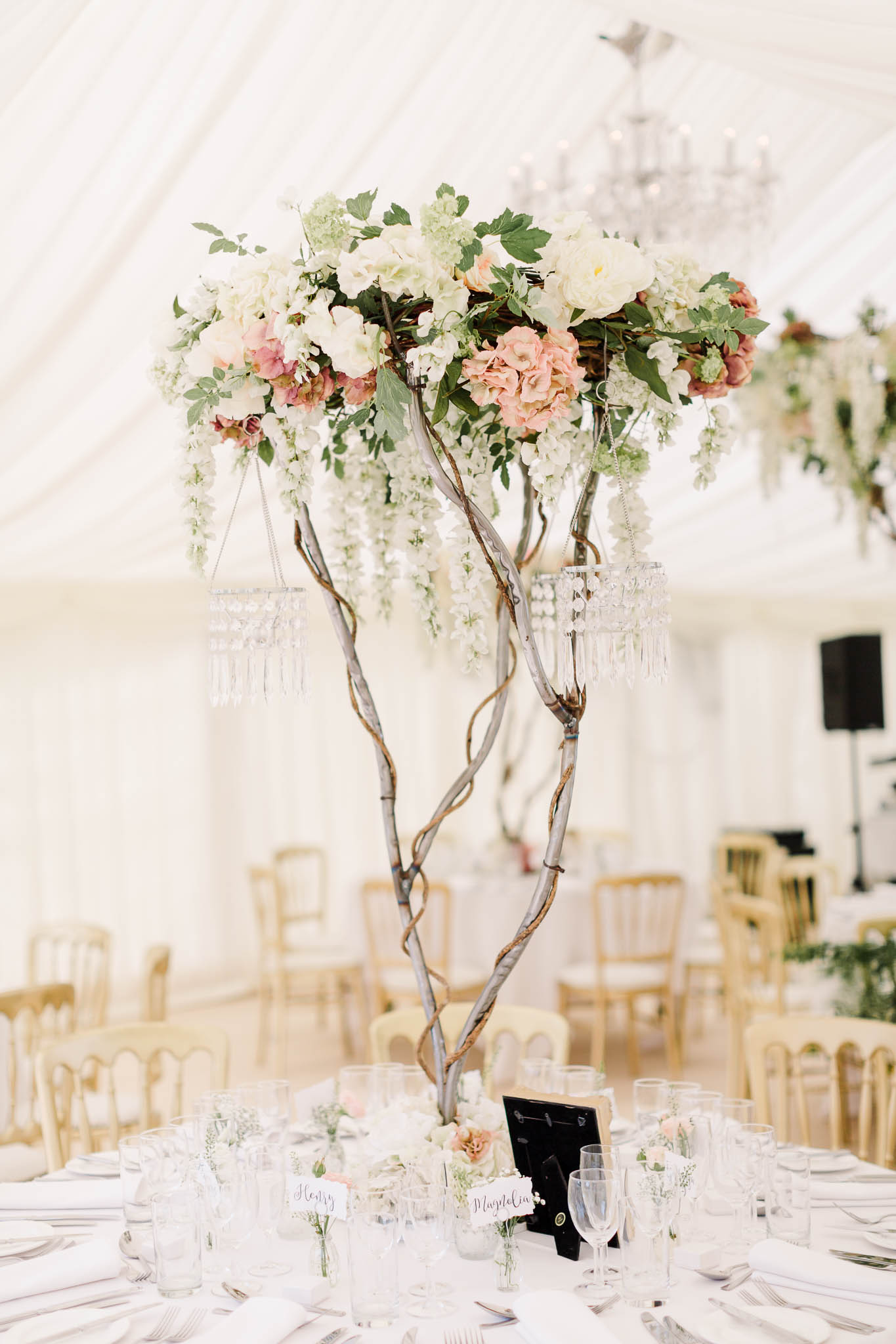 rustic faux flower centre piece