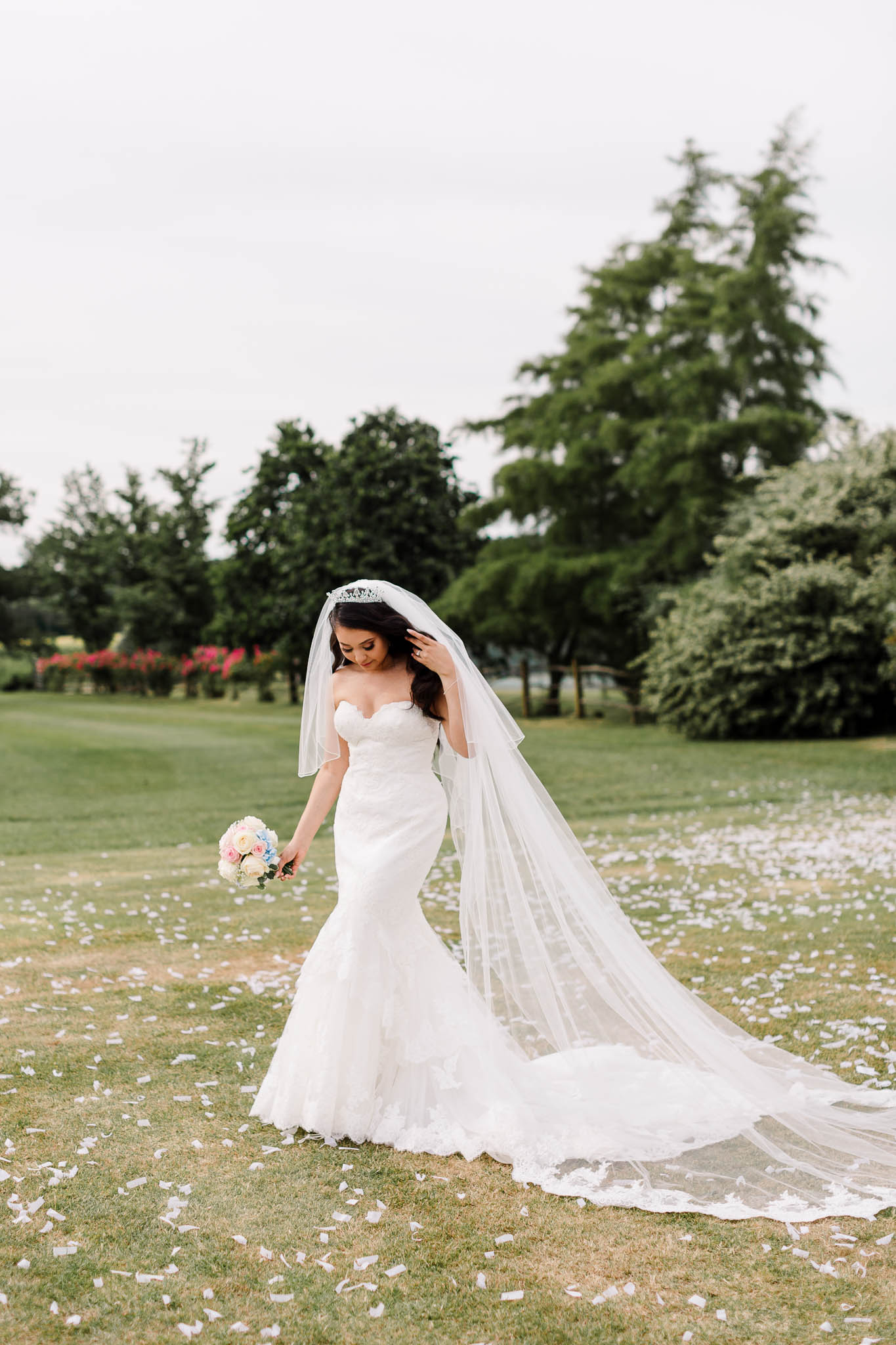 bride at brewerstreet farmhouse wedding