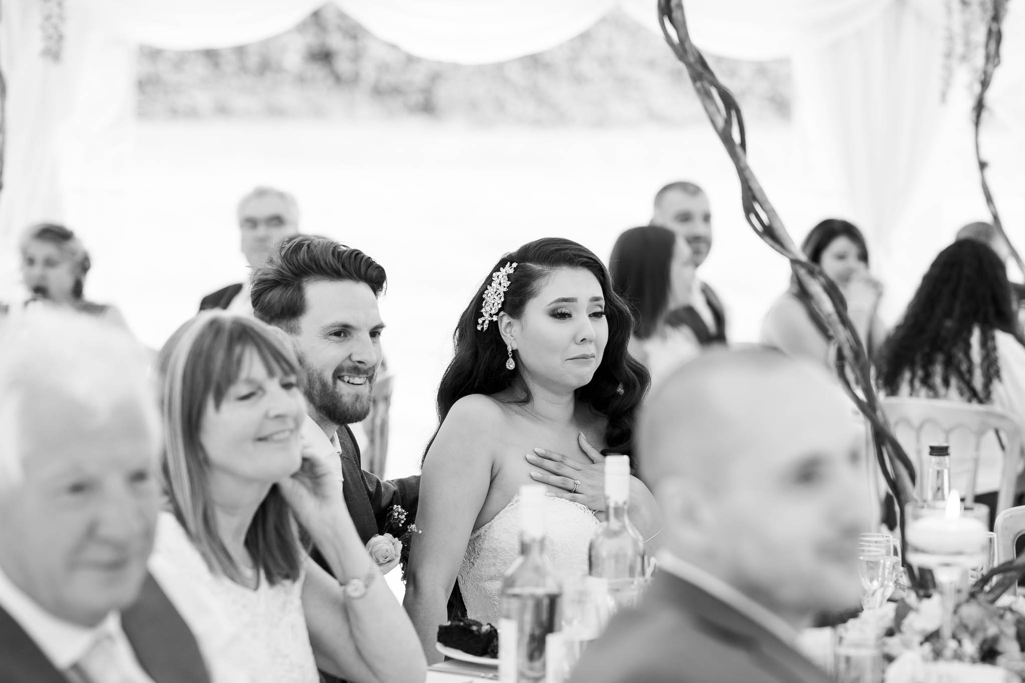 bride choked up during fathers speech
