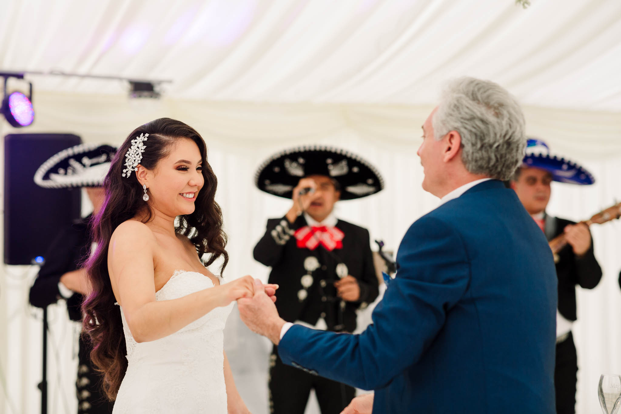 father daughter dance with mariache band