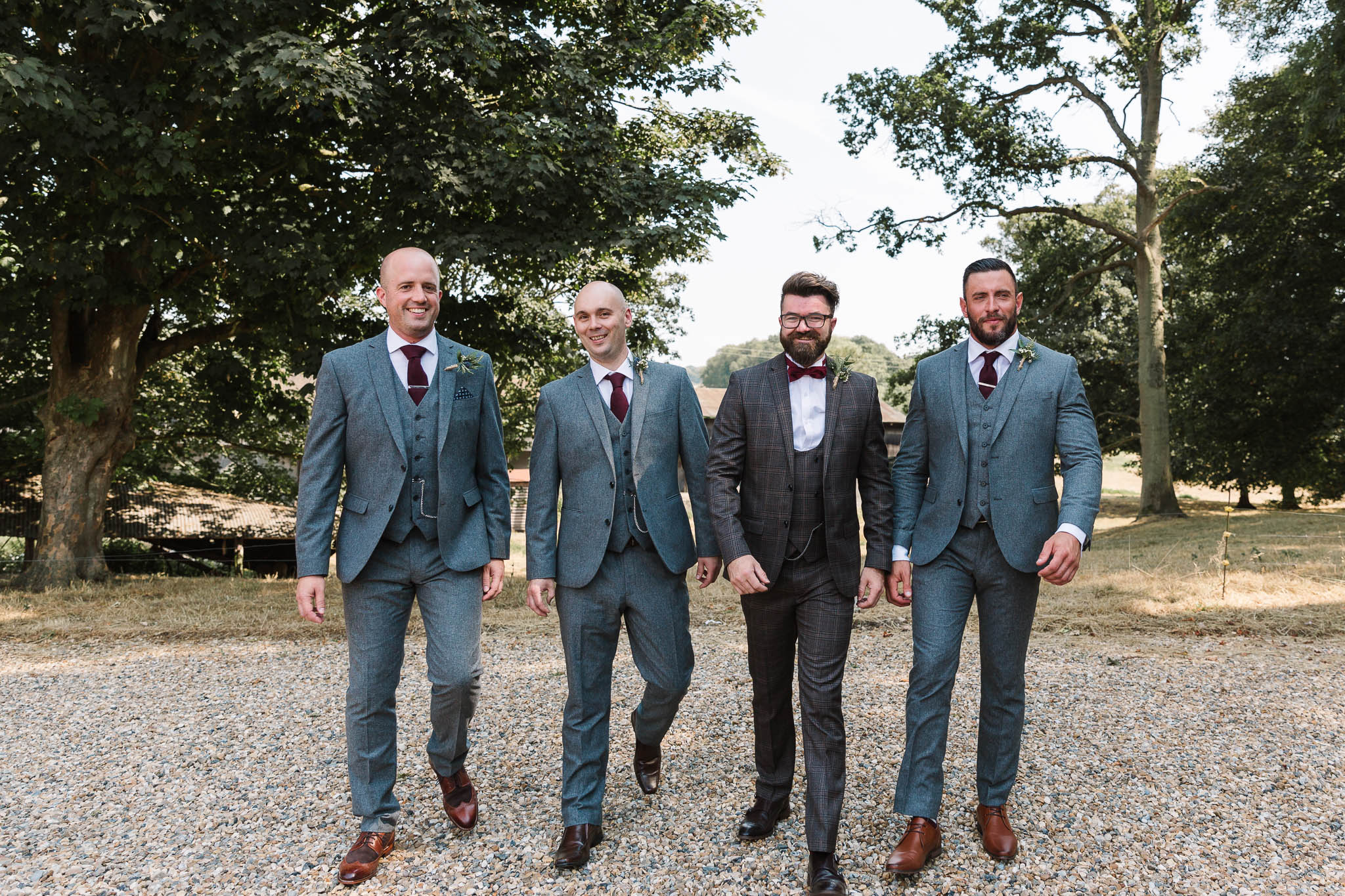 groomsmen in tweed suits - ENGLISH COUNTRY WEDDING AT SWARLING MANOR