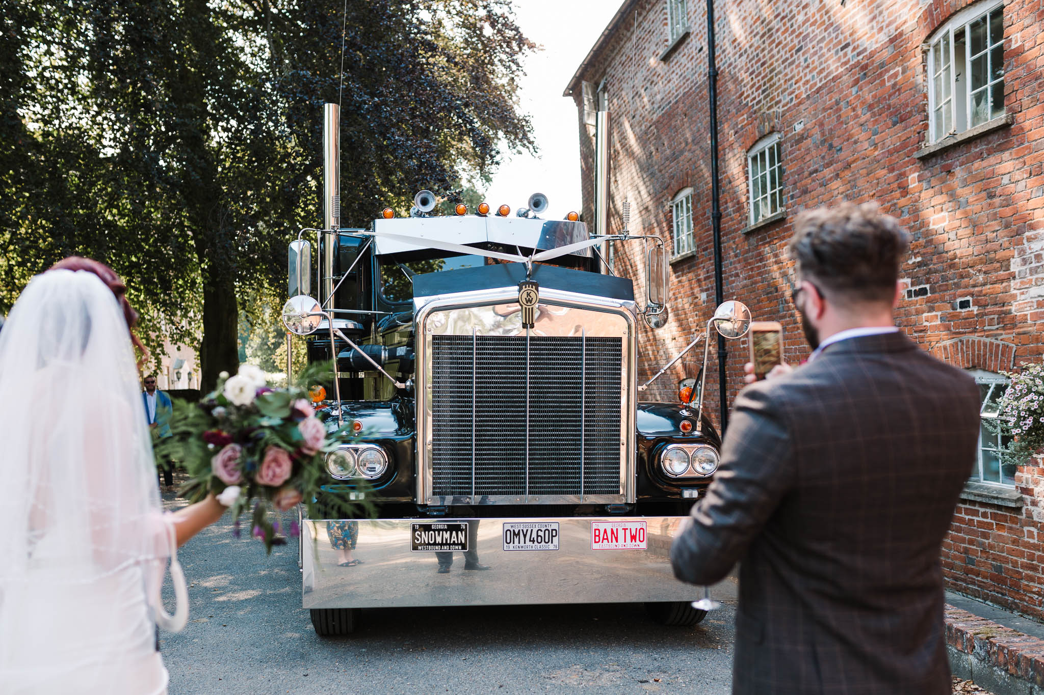 big rig truck at wedding