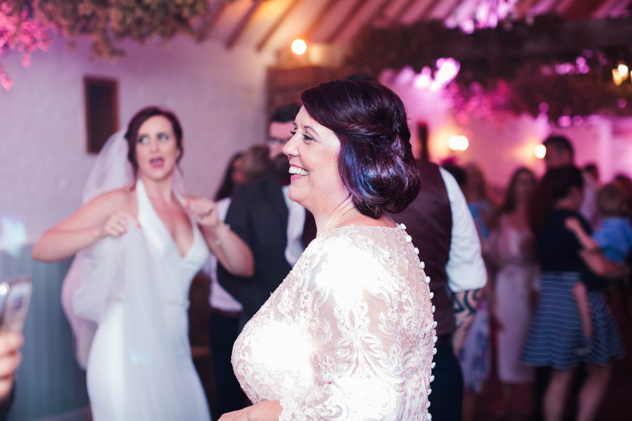 bride mum dancing at wedding